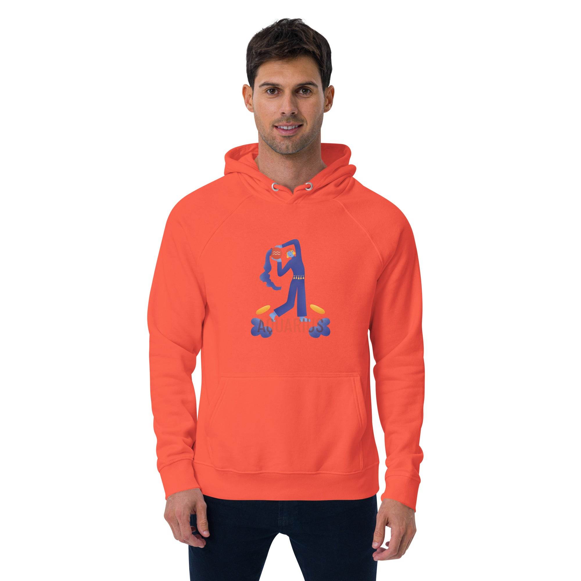 Aquarius Unisex Eco Raglan Hoodie - Raw Edition - 