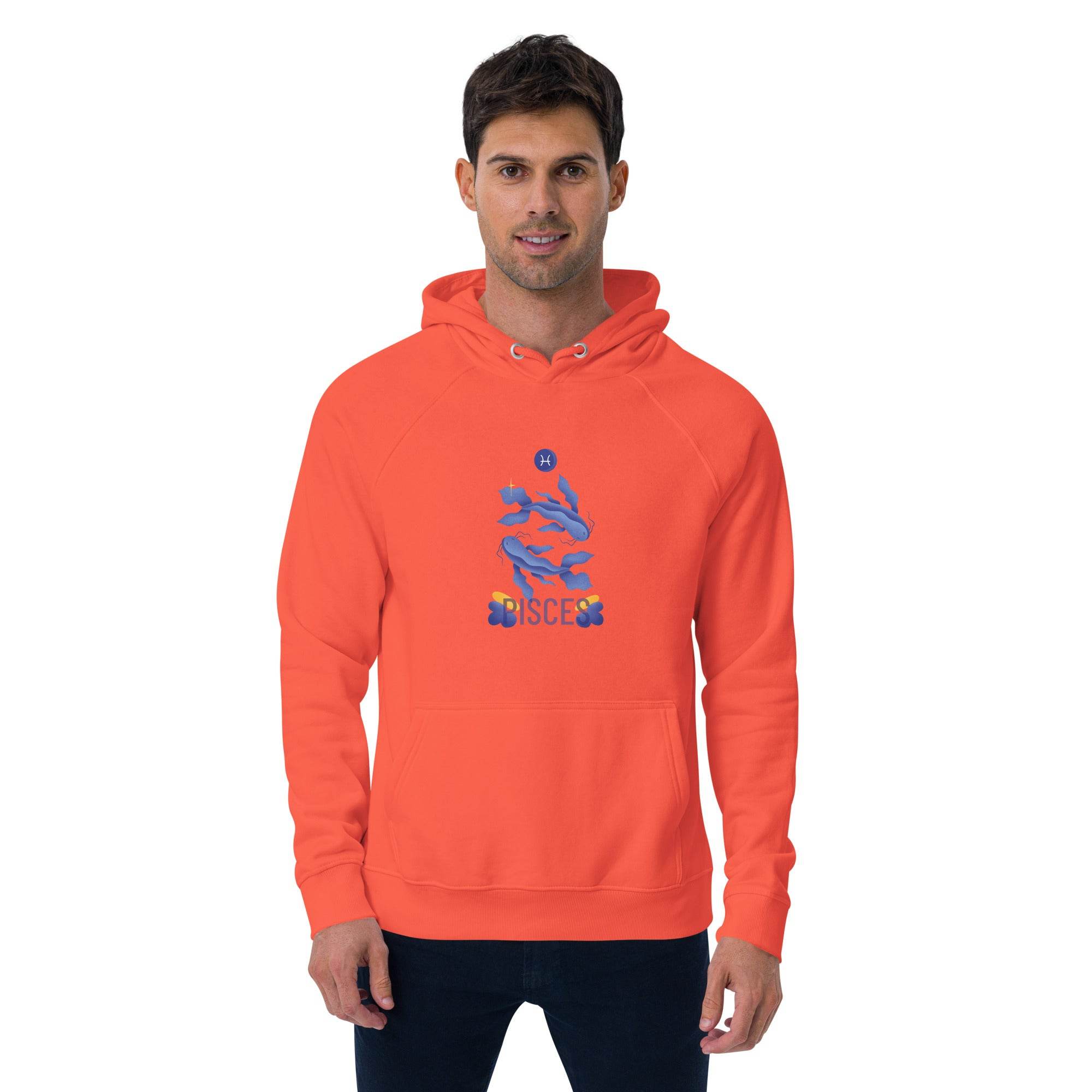 Pisces Unisex Eco Raglan Hoodie - Raw Edition - 