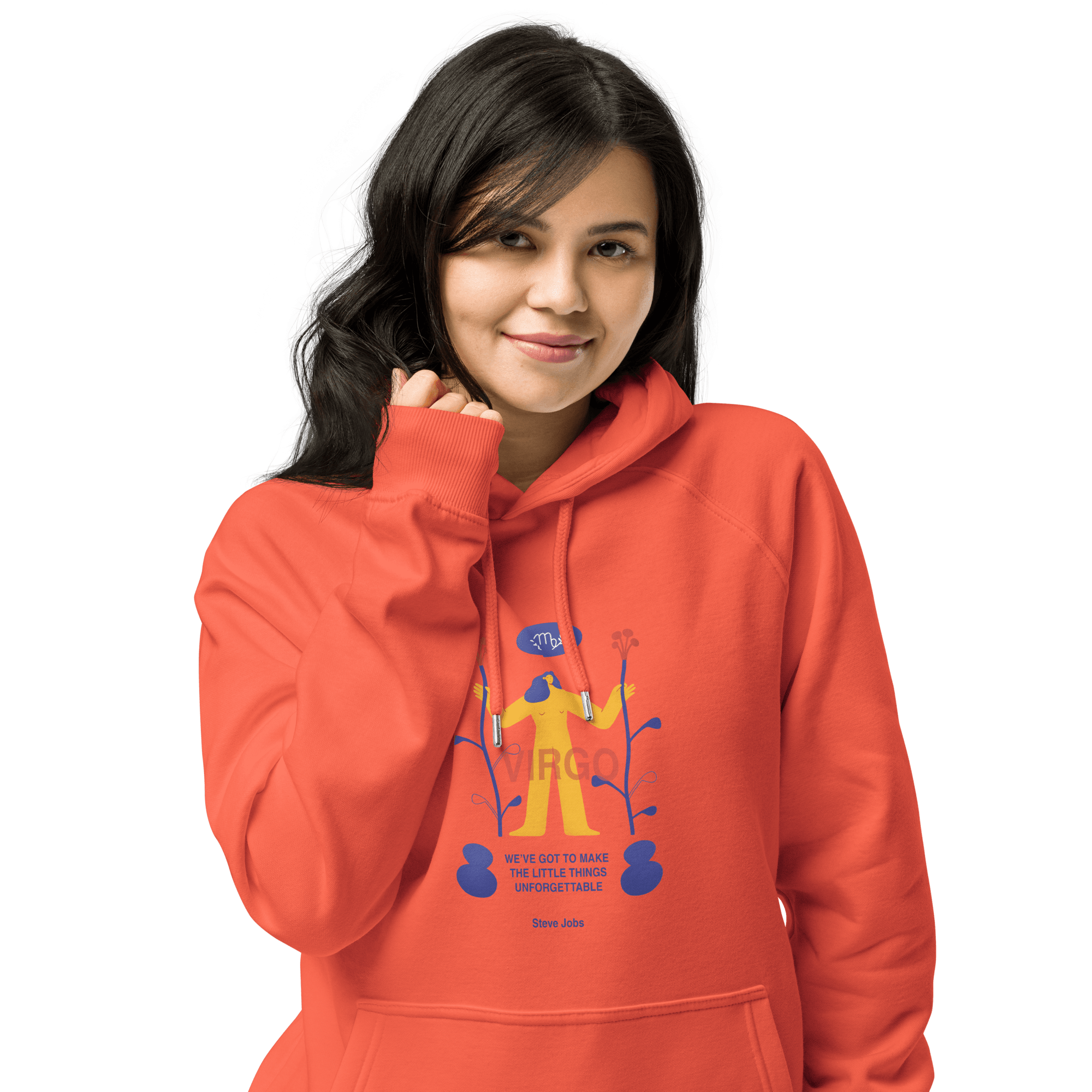 Virgo Unisex Eco Raglan Hoodie - Steve Jobs Edition - 