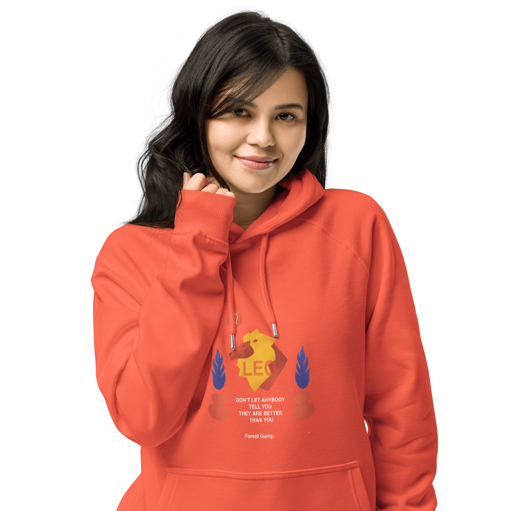 Leo Unisex Eco Raglan Hoodie - Forrest Gump Edition - 