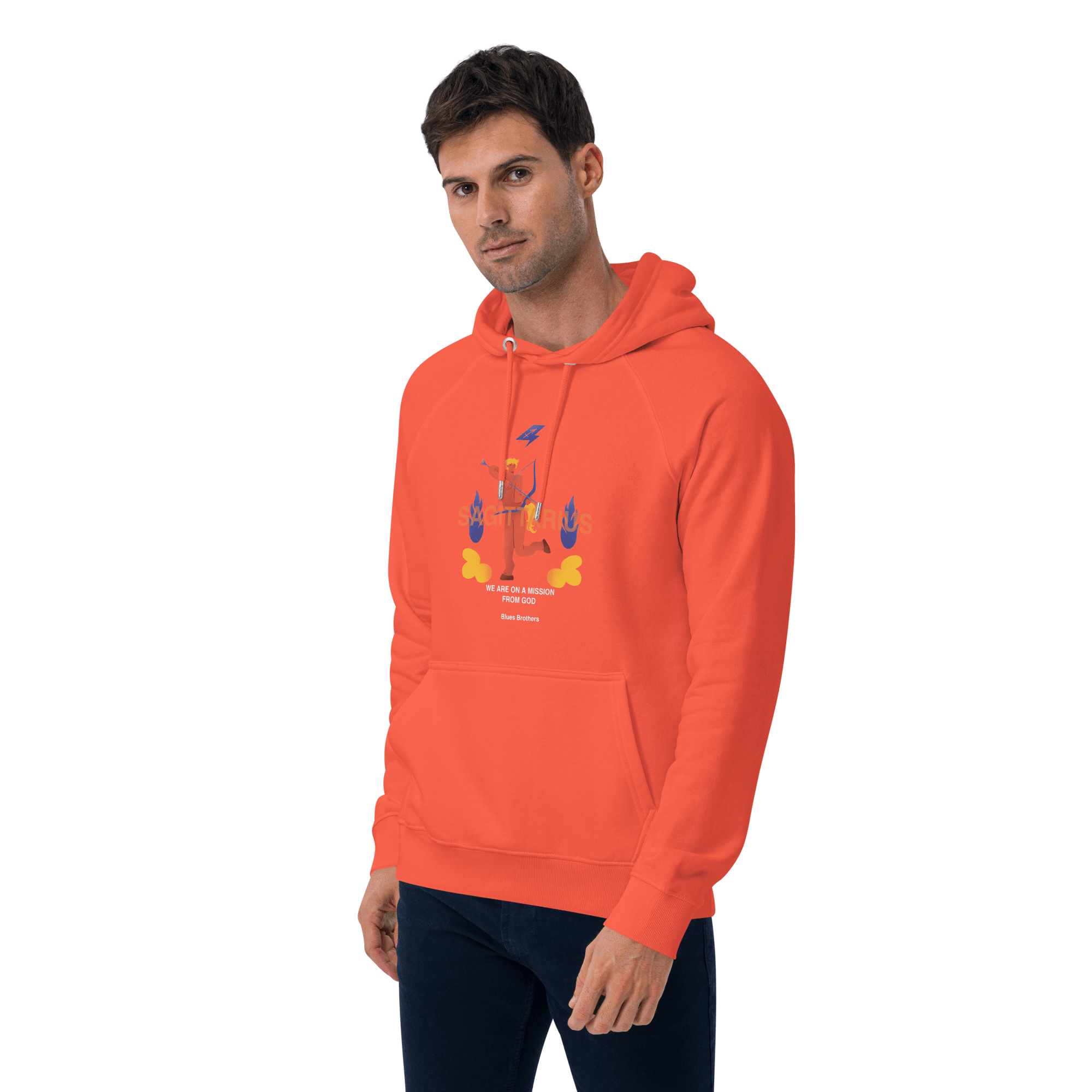 Sagittarius Unisex Eco Raglan Hoodie - The Blues Brothers Edition - 