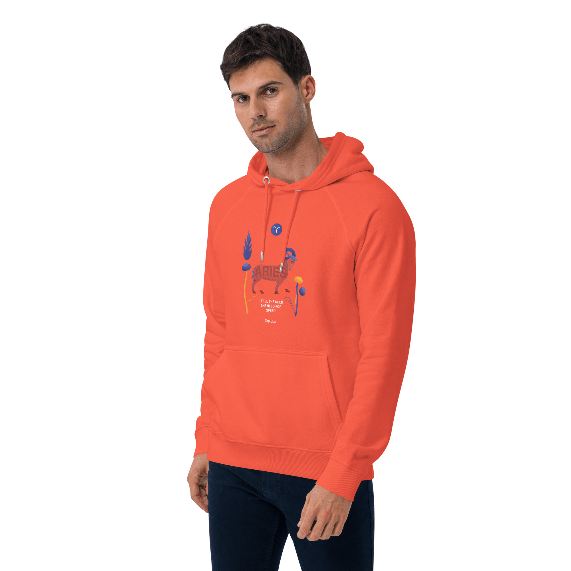 Aries Unisex Eco Raglan Hoodie Top Gun - Edition - 