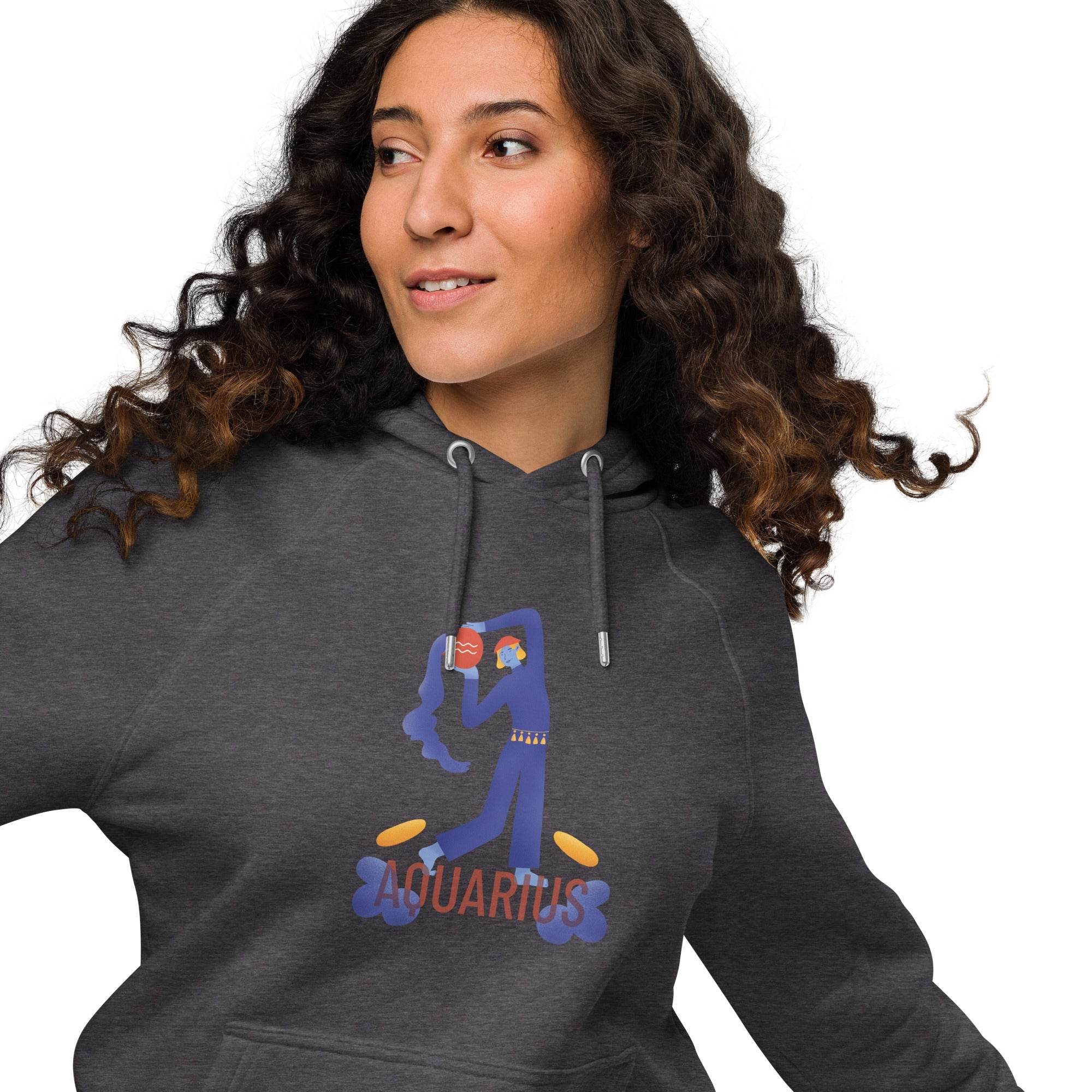 Aquarius Unisex Eco Raglan Hoodie - Raw Edition - 