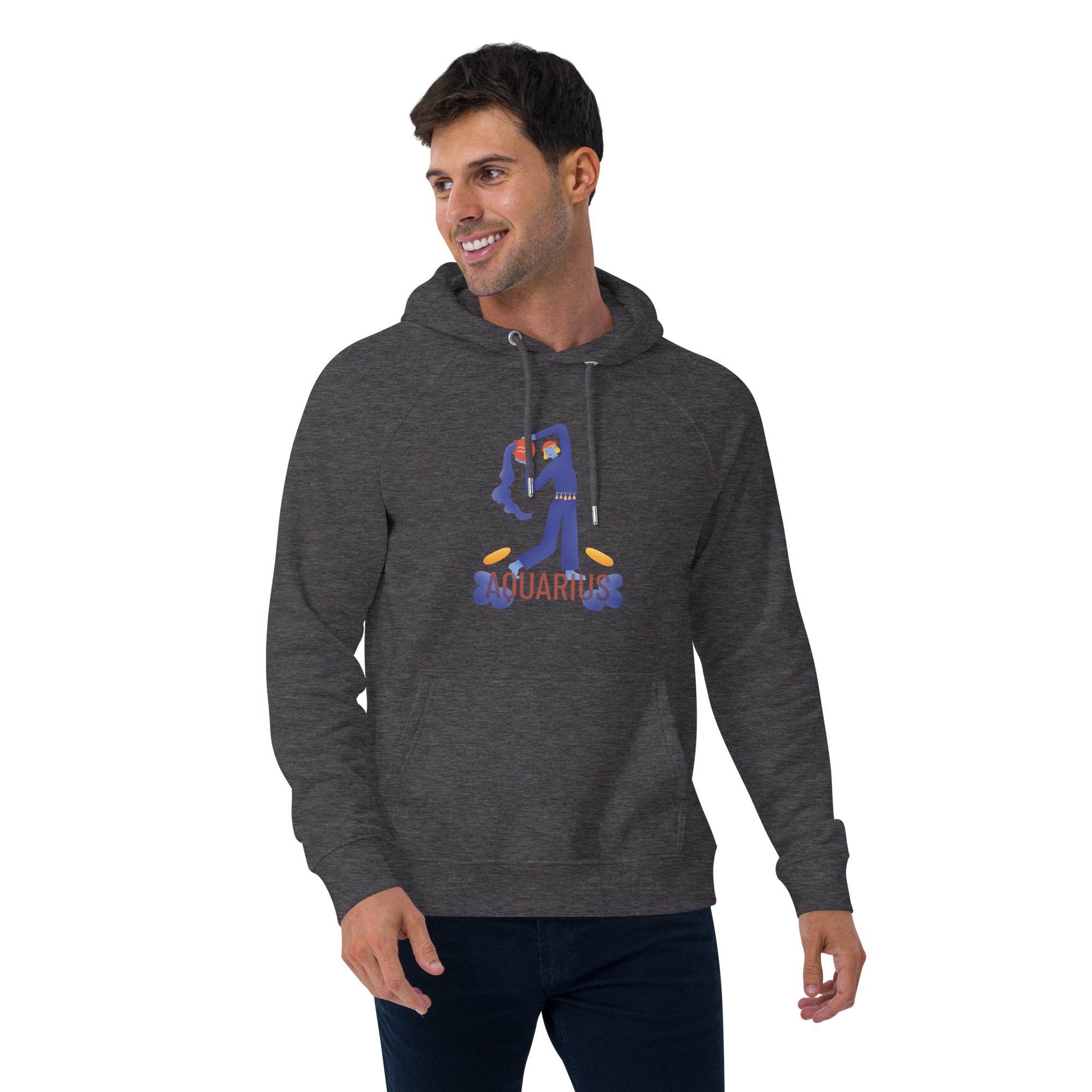 Aquarius Unisex Eco Raglan Hoodie - Raw Edition - 