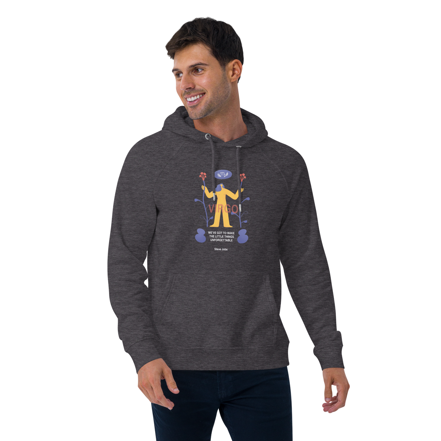 Virgo Unisex Eco Raglan Hoodie - Steve Jobs Edition