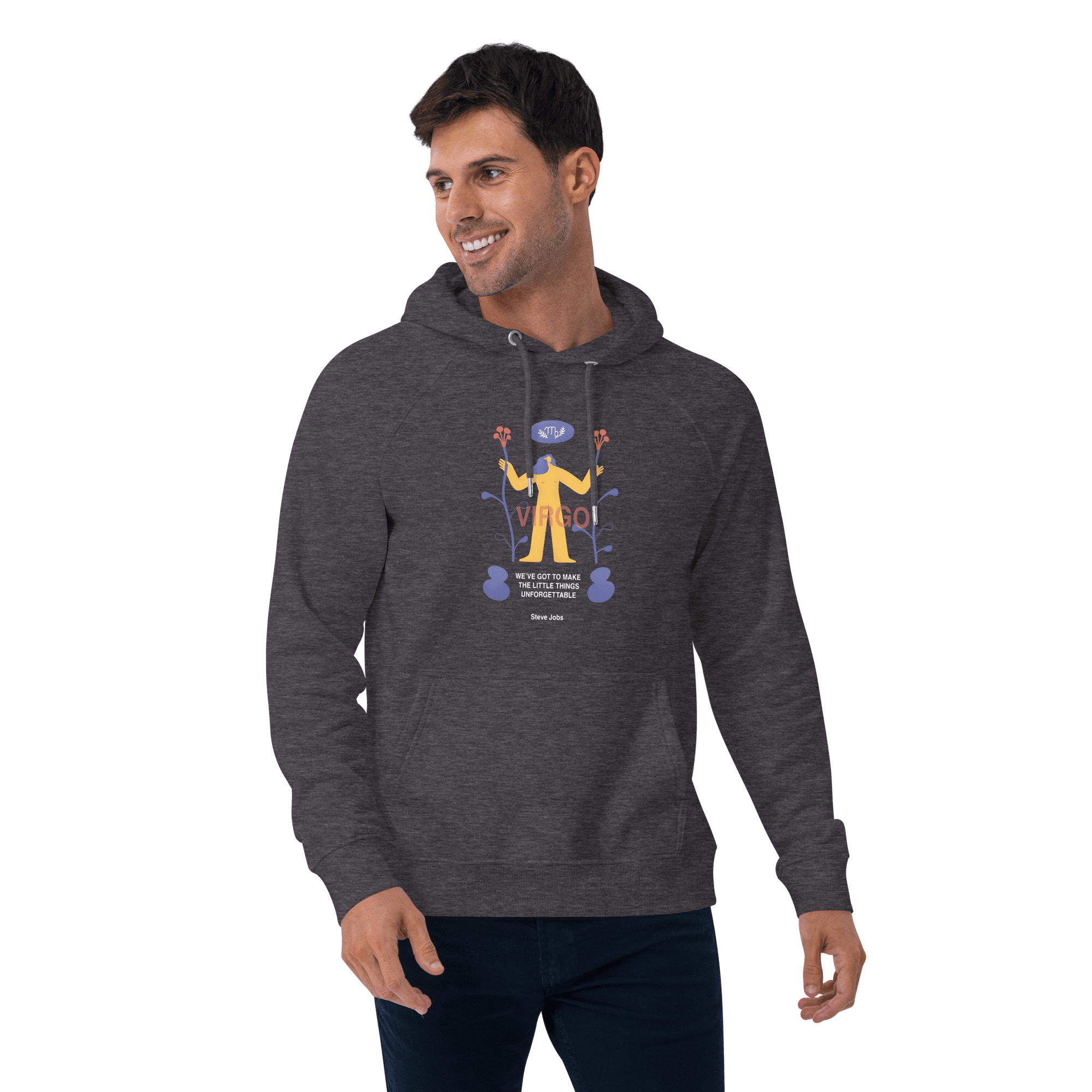 Virgo Unisex Eco Raglan Hoodie - Steve Jobs Edition - 