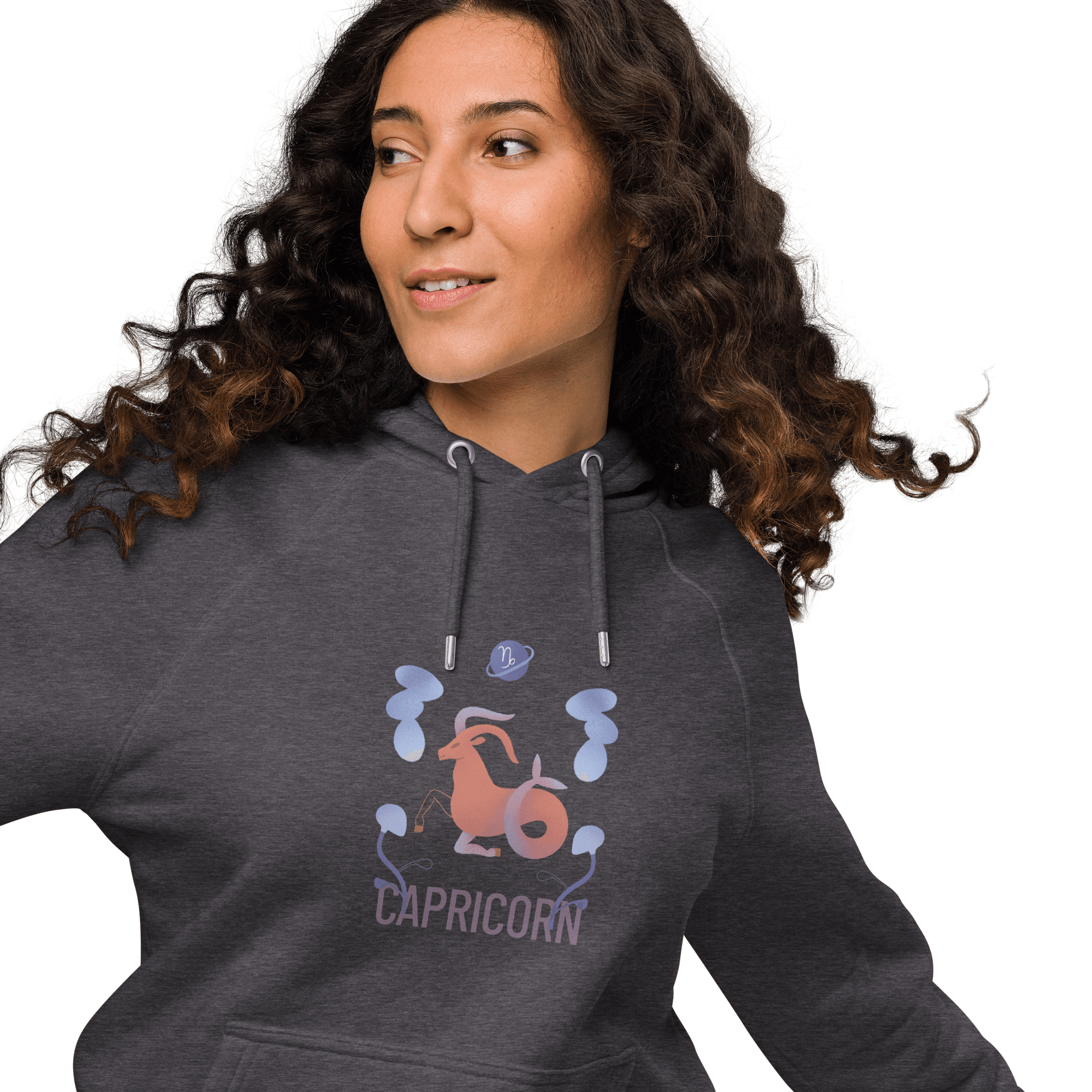 Capricorn Unisex Eco Raglan Hoodie - Raw Edition - 