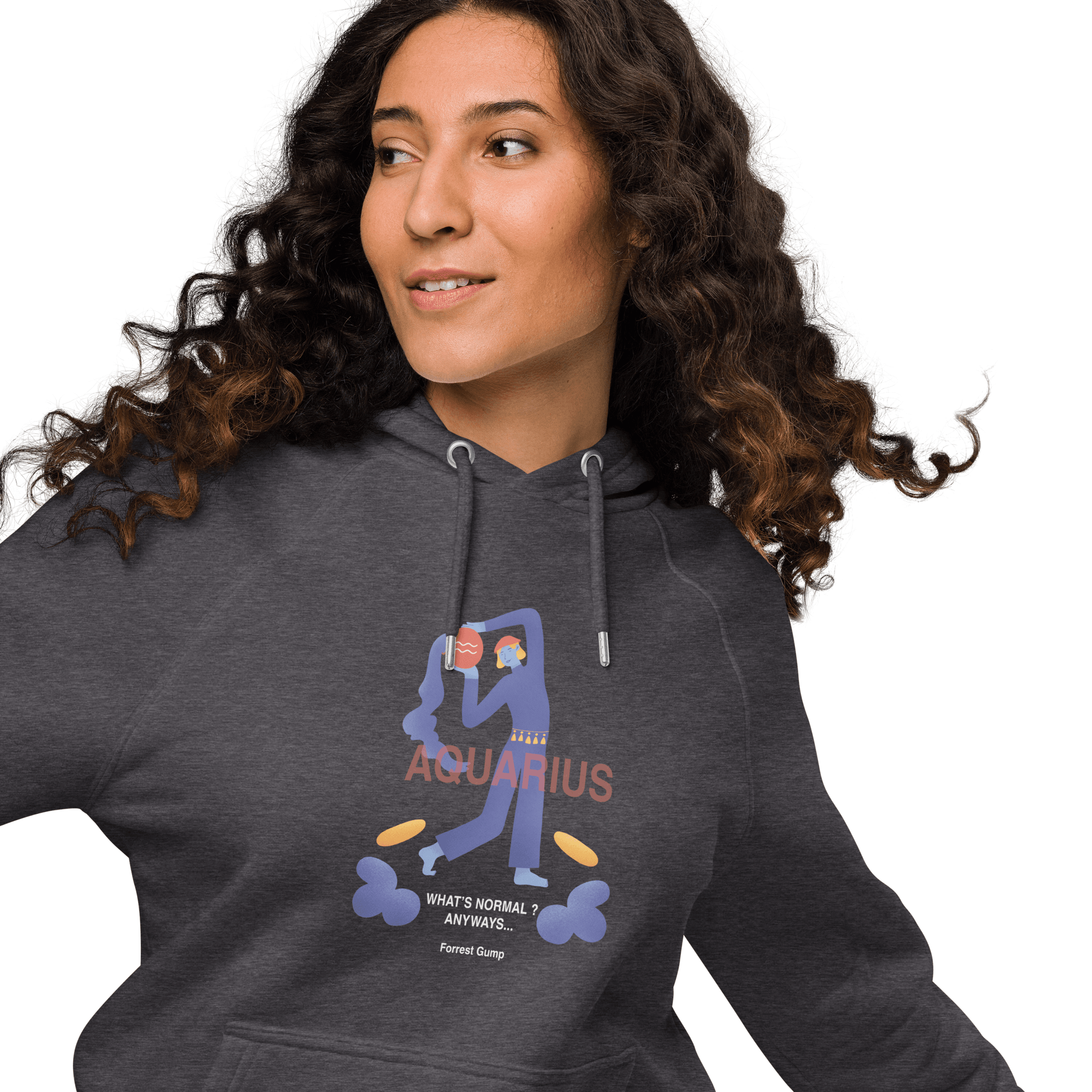 Aquarius Unisex Eco Raglan Hoodie - Forrest Gump Edition - 