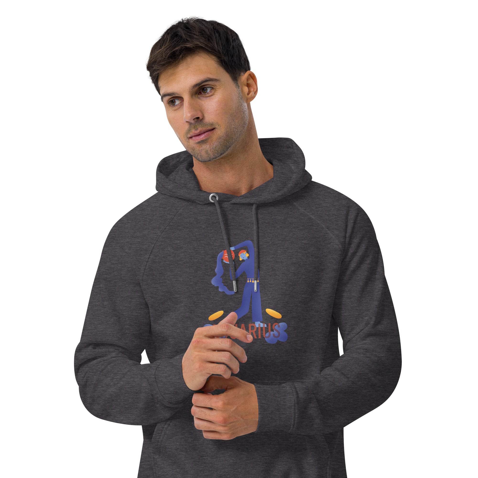 Aquarius Unisex Eco Raglan Hoodie - Raw Edition - 