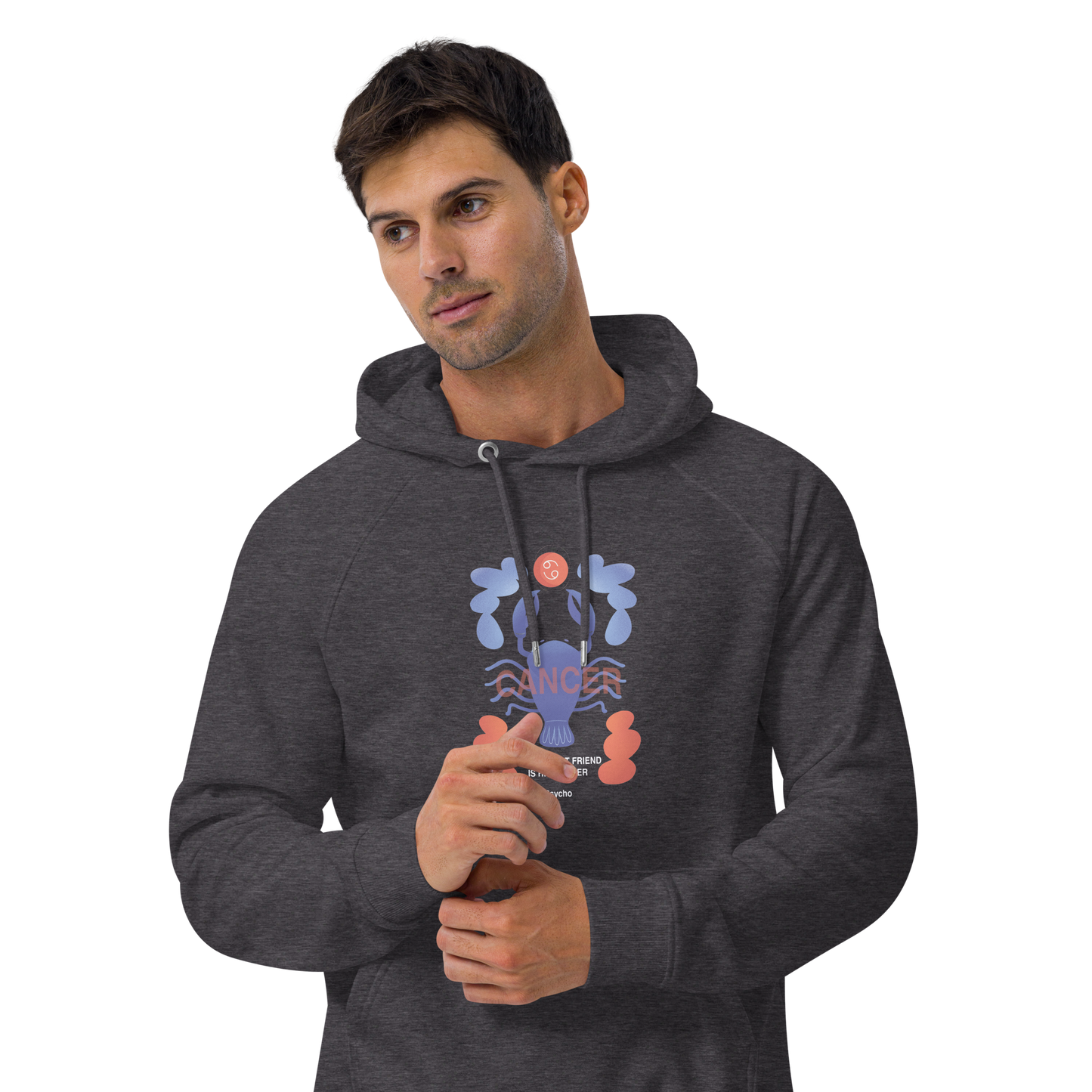 Cancer Unisex Eco Raglan Hoodie - Psycho Edition