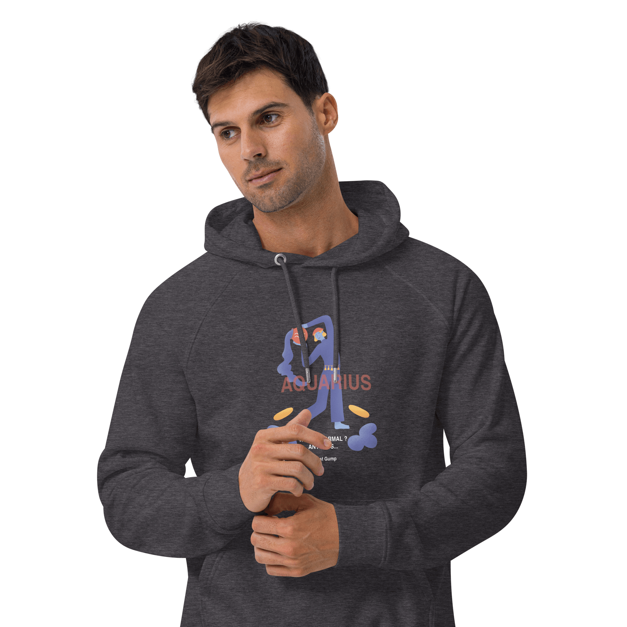 Aquarius Unisex Eco Raglan Hoodie - Forrest Gump Edition - 