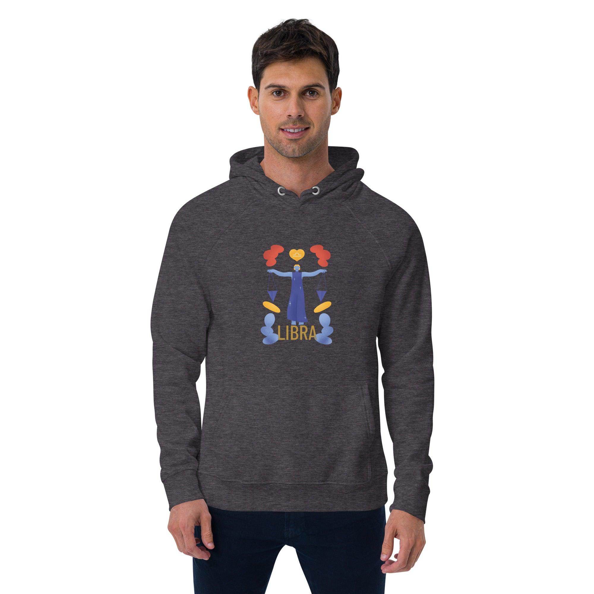 Libra Unisex Eco Raglan Hoodie - Raw Edition - 