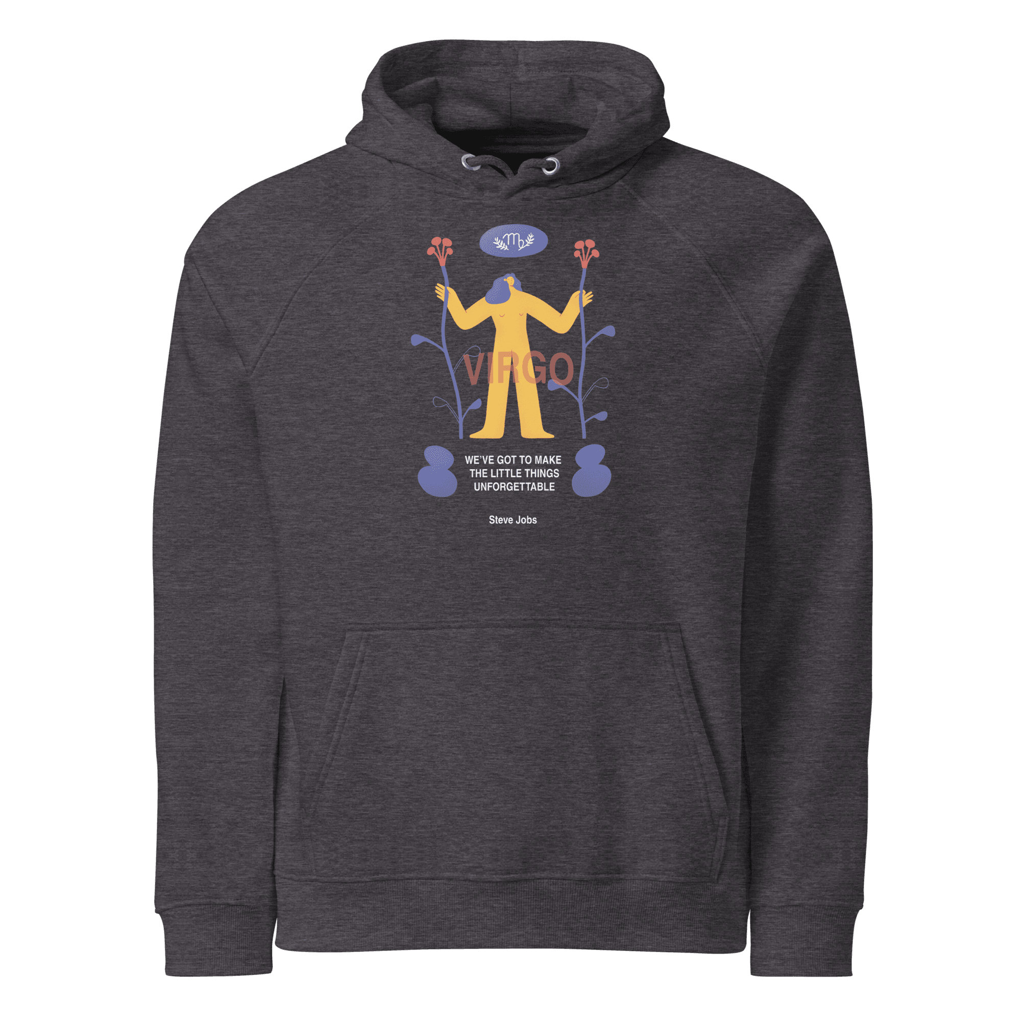 Virgo Unisex Eco Raglan Hoodie - Steve Jobs Edition - 