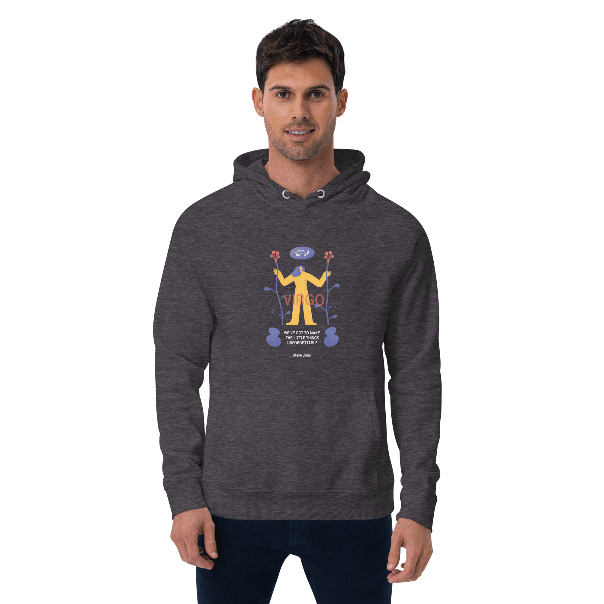 Virgo Unisex Eco Raglan Hoodie - Steve Jobs Edition - 