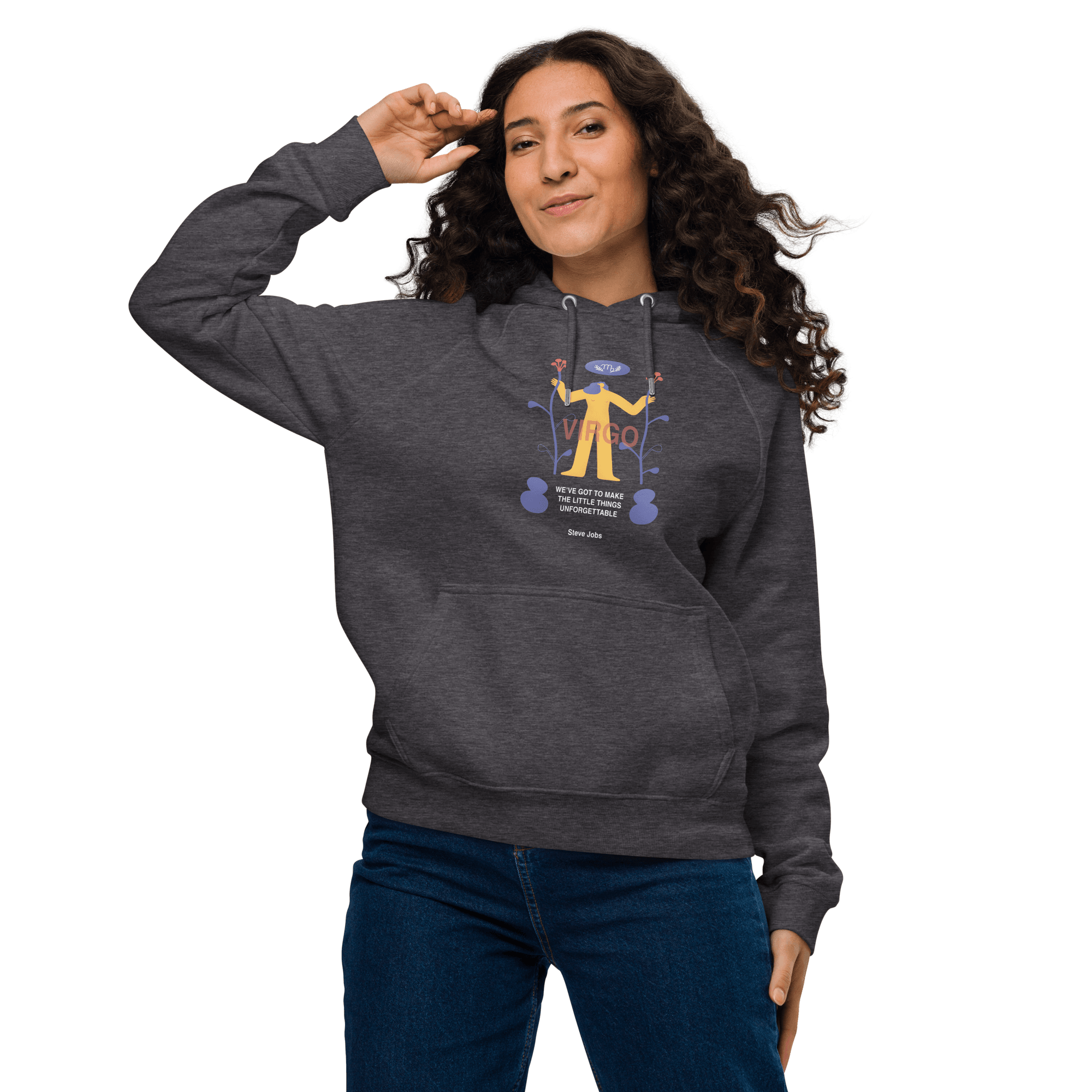 Virgo Unisex Eco Raglan Hoodie - Steve Jobs Edition - 
