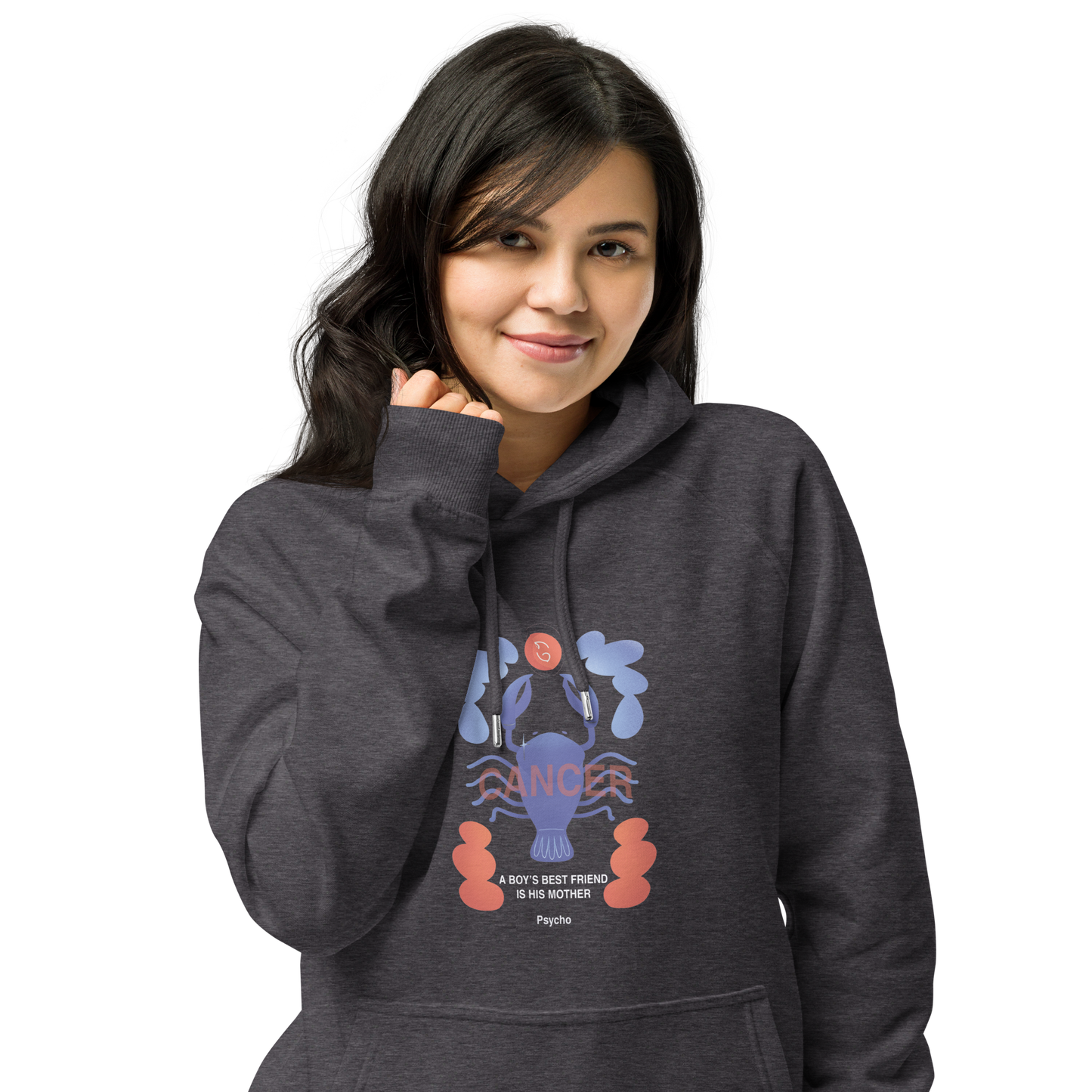 Cancer Unisex Eco Raglan Hoodie - Psycho Edition