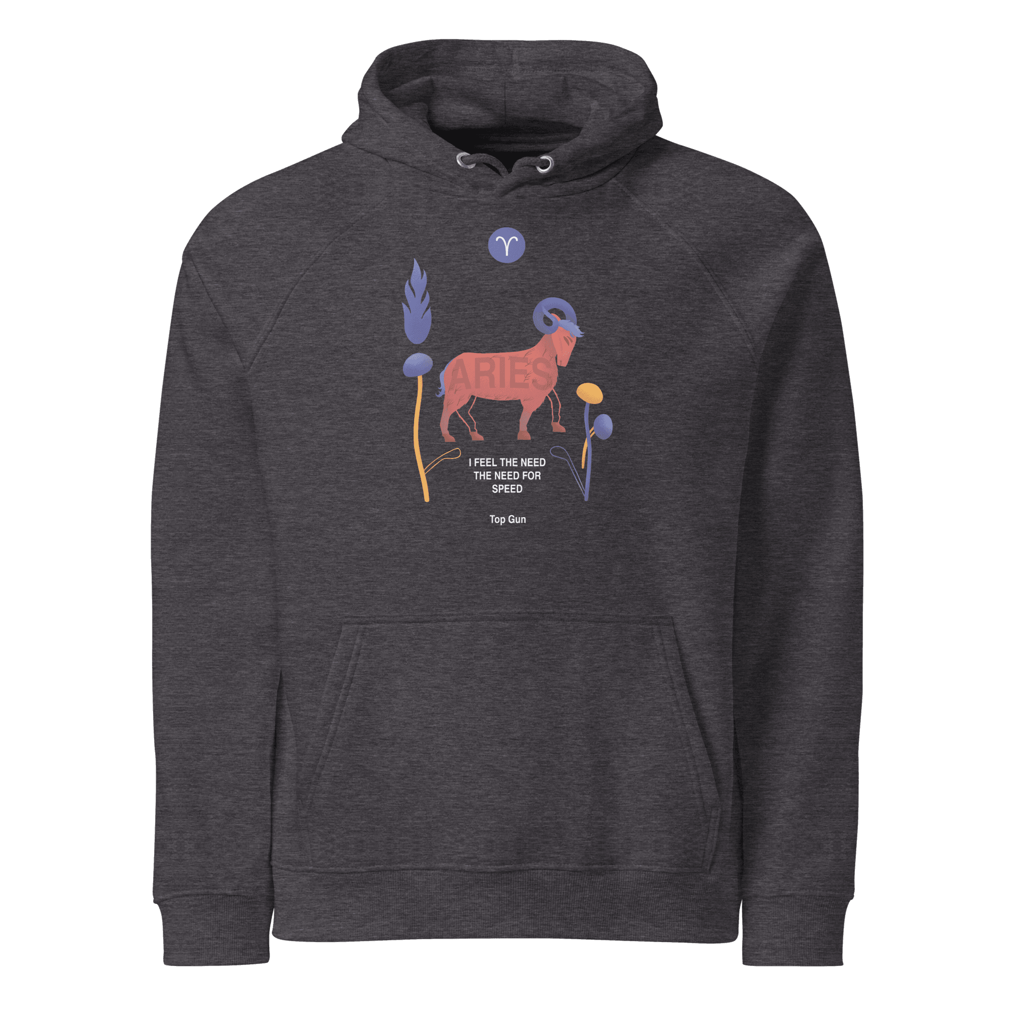 Aries Unisex Eco Raglan Hoodie Top Gun - Edition - 