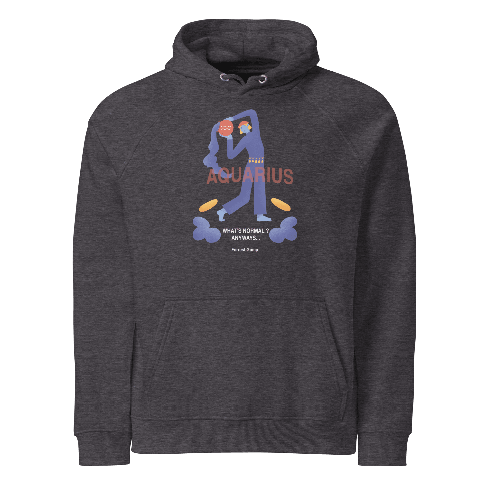 Aquarius Unisex Eco Raglan Hoodie - Forrest Gump Edition - 