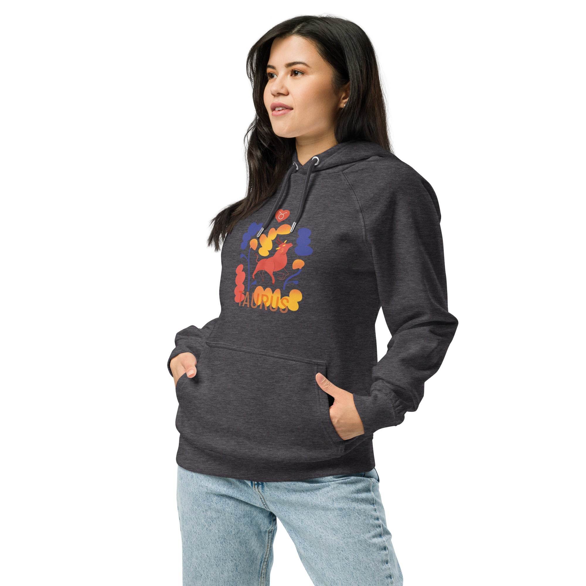 TAURUS Unisex Eco Raglan Hoodie Raw - 