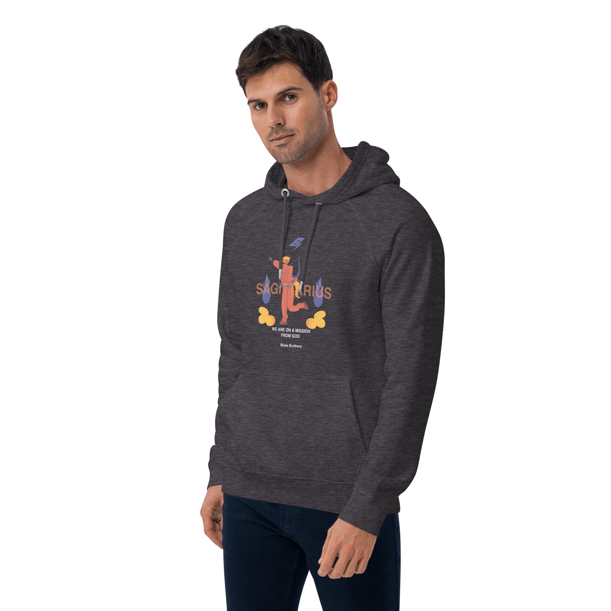 Sagittarius Unisex Eco Raglan Hoodie - The Blues Brothers Edition - 