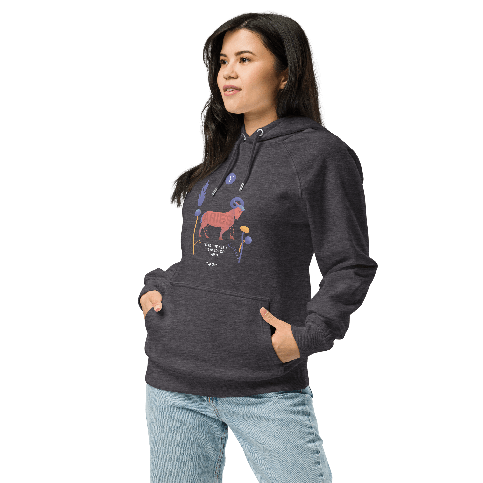 Aries Unisex Eco Raglan Hoodie Top Gun - Edition - 