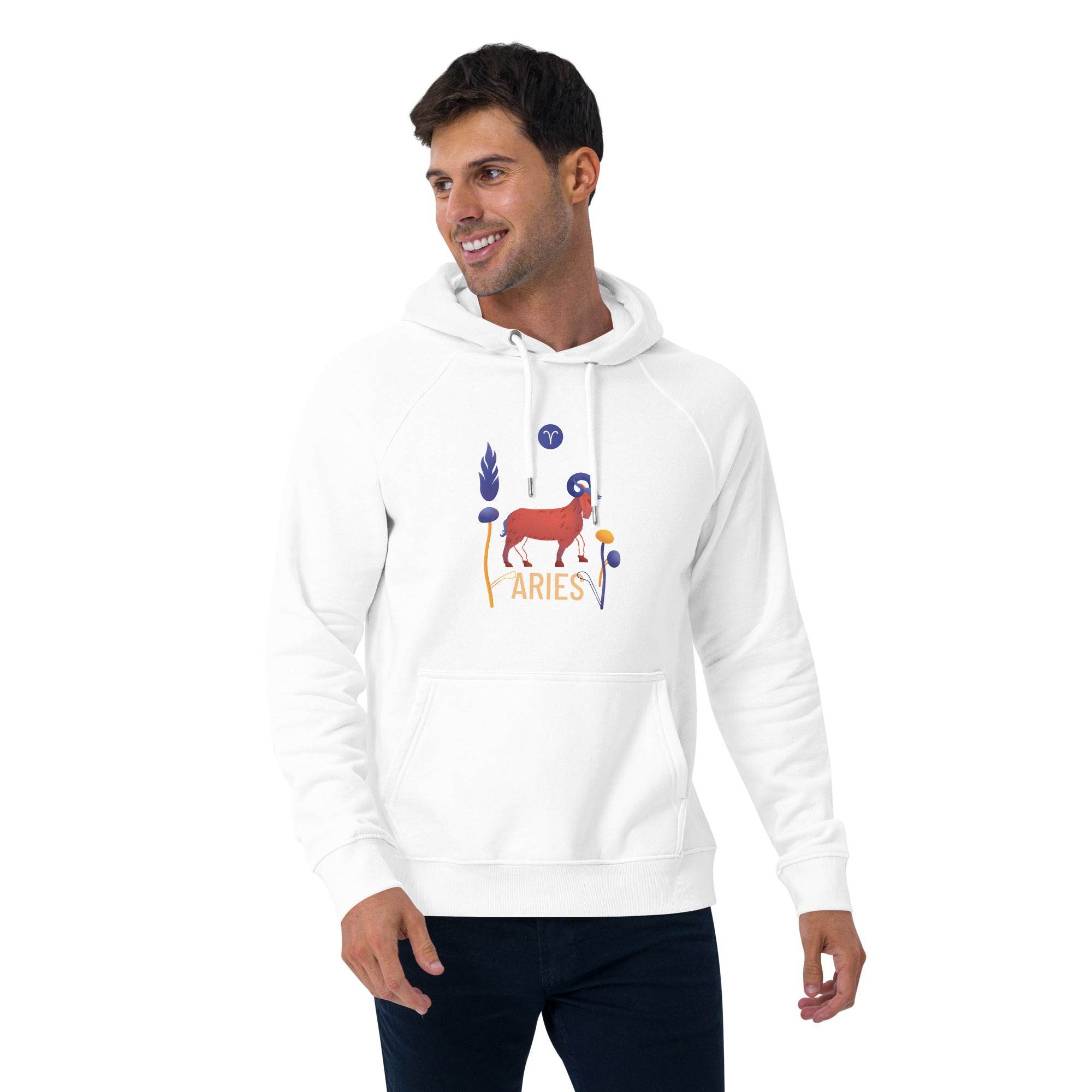 Aries Unisex Eco Raglan Hoodie Raw - 