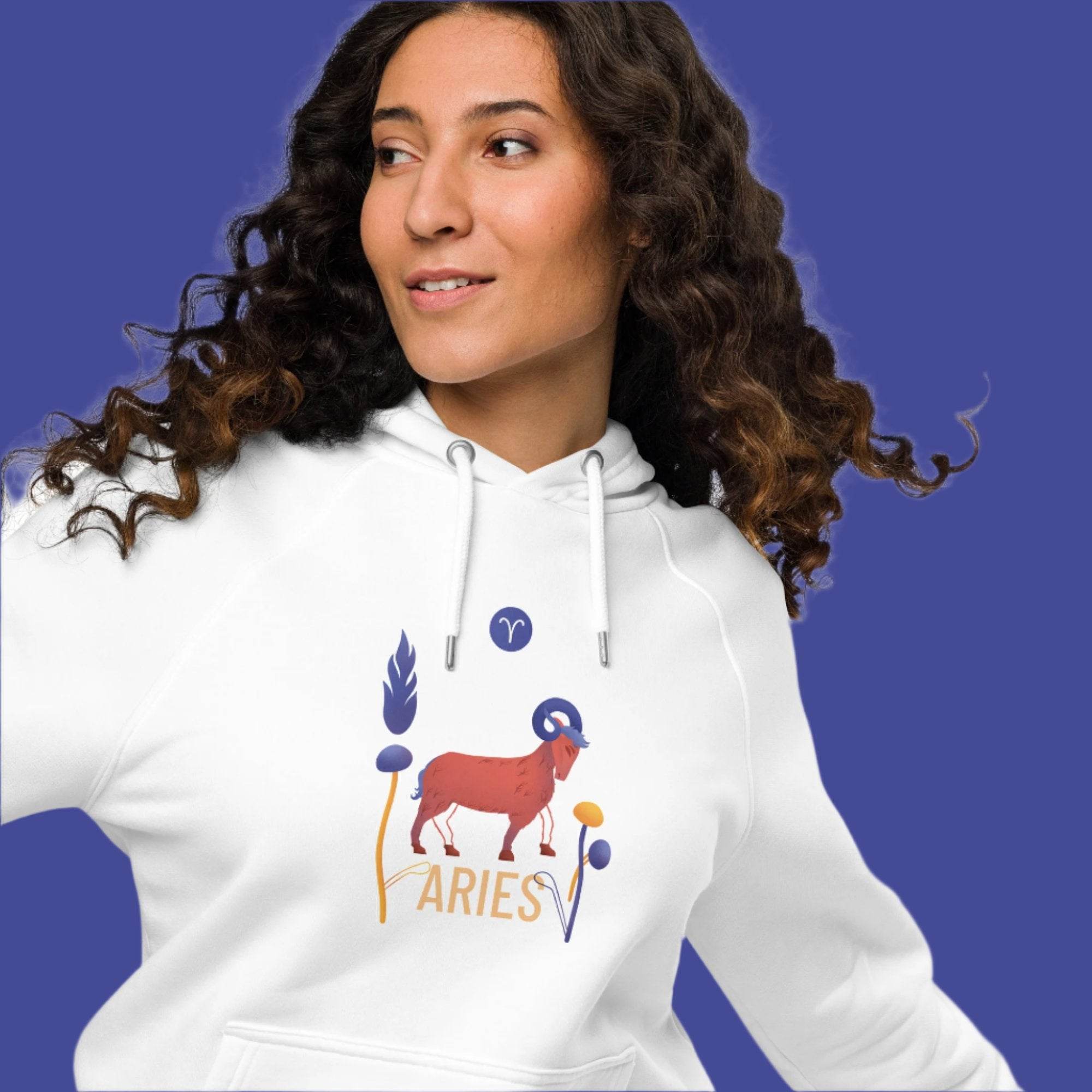 Aries Unisex Eco Raglan Hoodie Raw - 