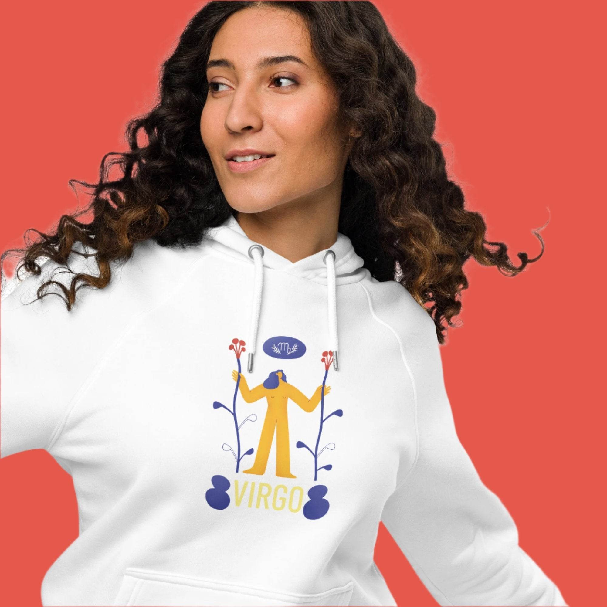 Virgo Unisex Eco Raglan Hoodie - Raw Edition - 