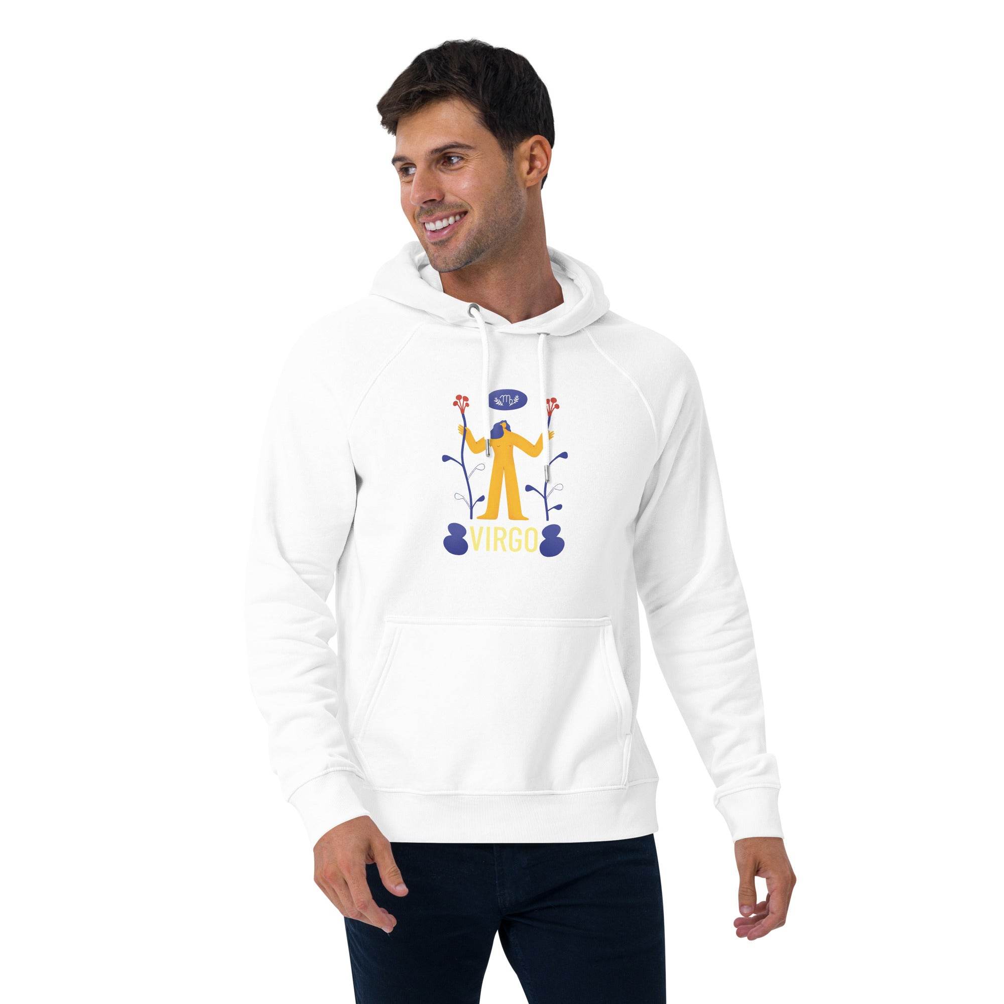 Virgo Unisex Eco Raglan Hoodie - Raw Edition - 