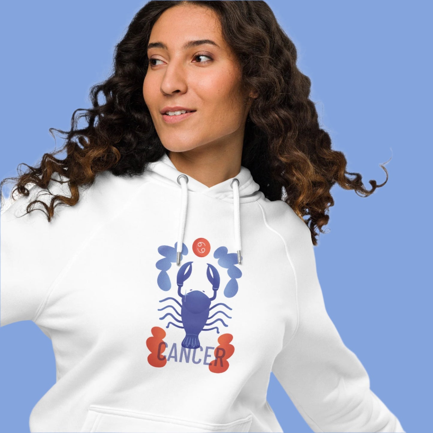 Cancer Unisex Eco Raglan Hoodie - Raw Edition