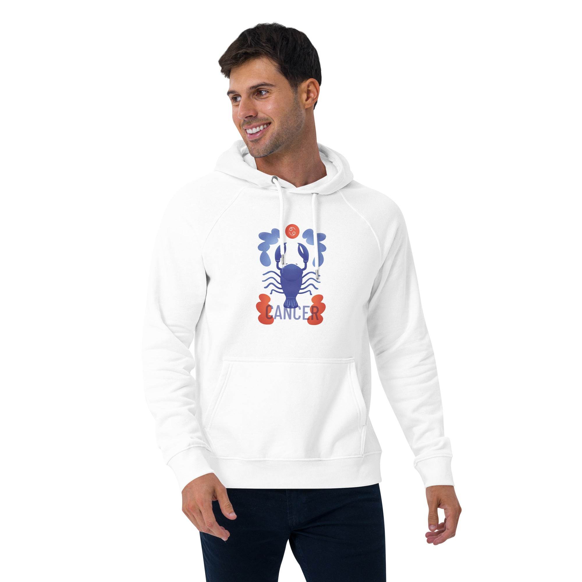 Cancer Unisex Eco Raglan Hoodie - Raw Edition - 