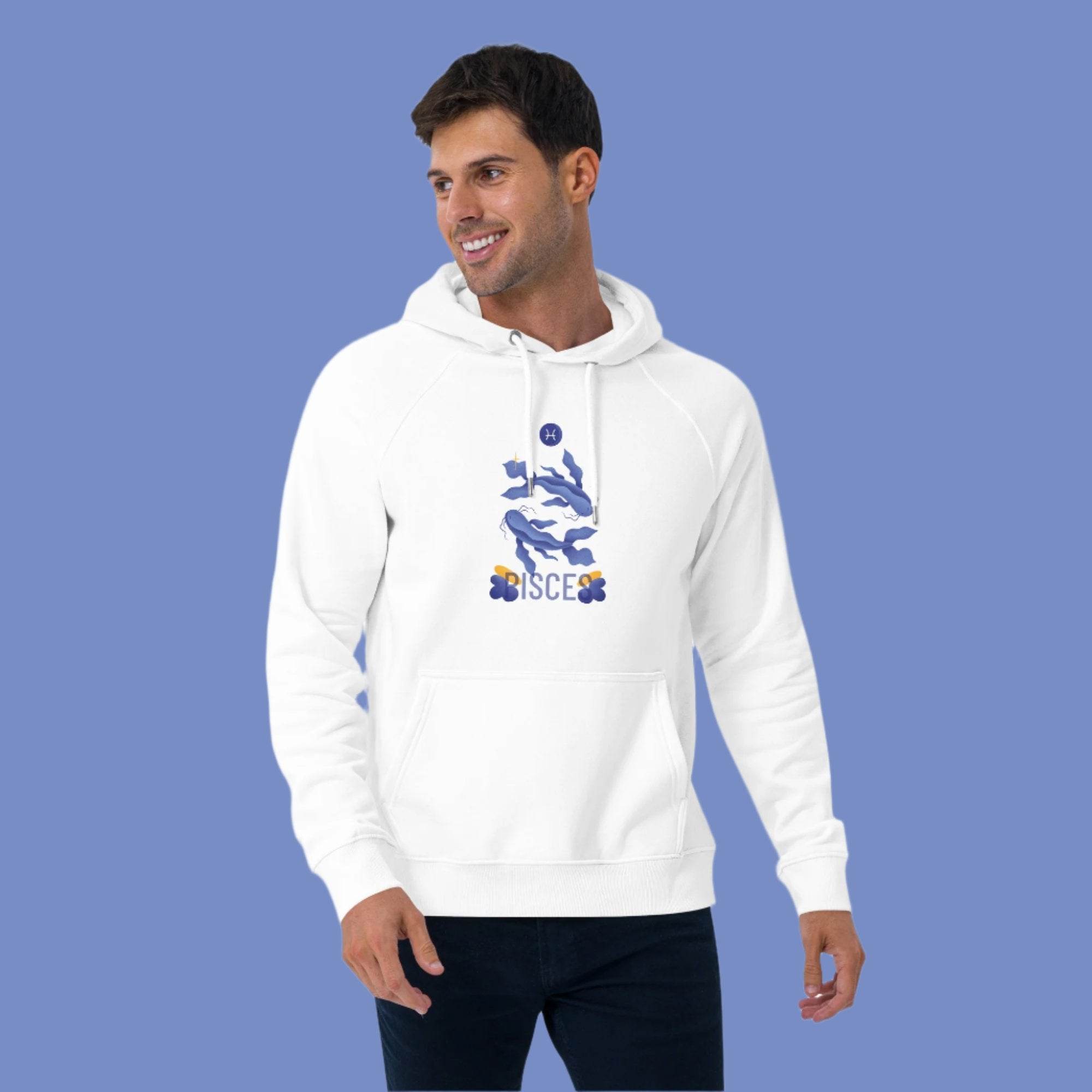Pisces Unisex Eco Raglan Hoodie - Raw Edition - 