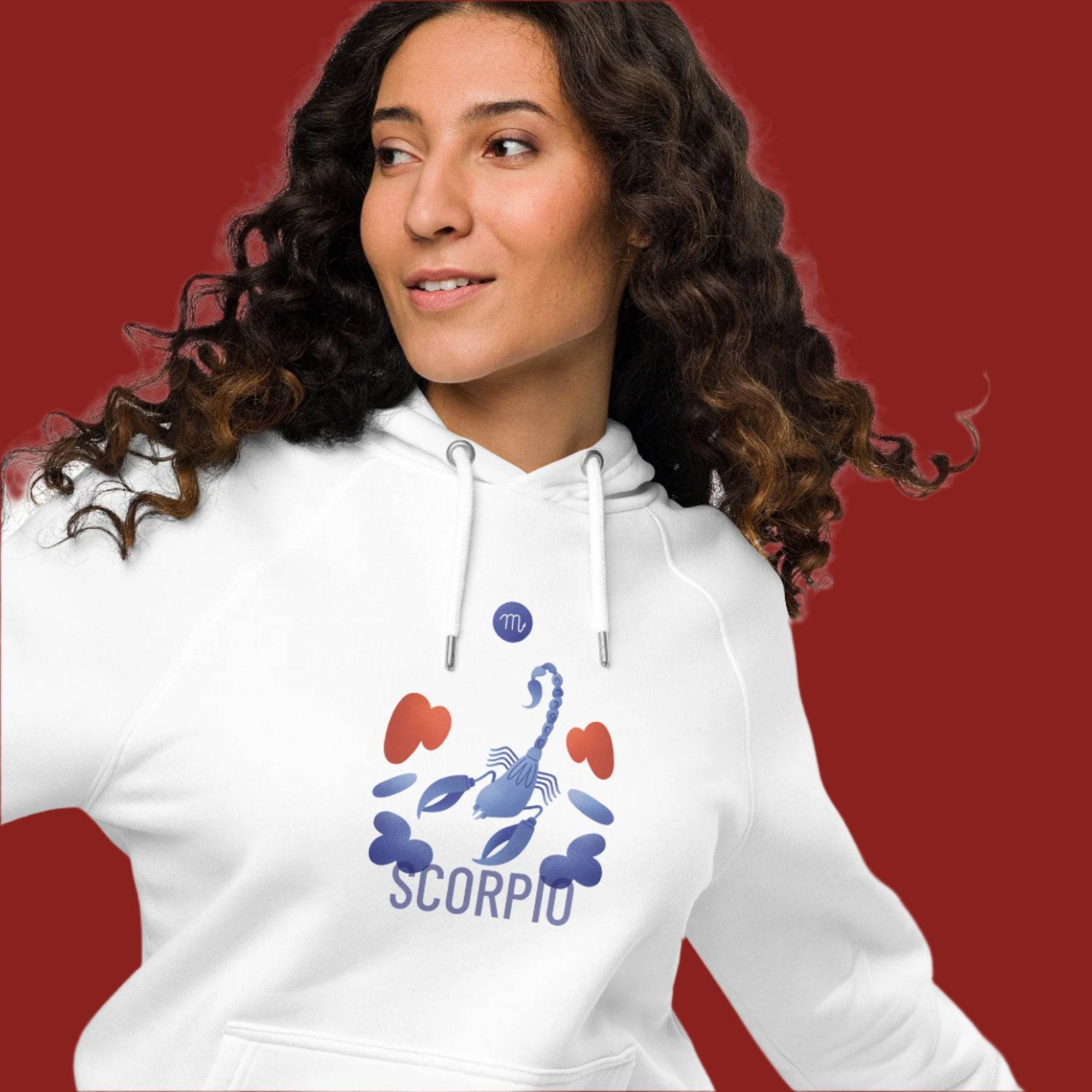 Scorpio Unisex Eco Raglan Hoodie - Raw Edition - 