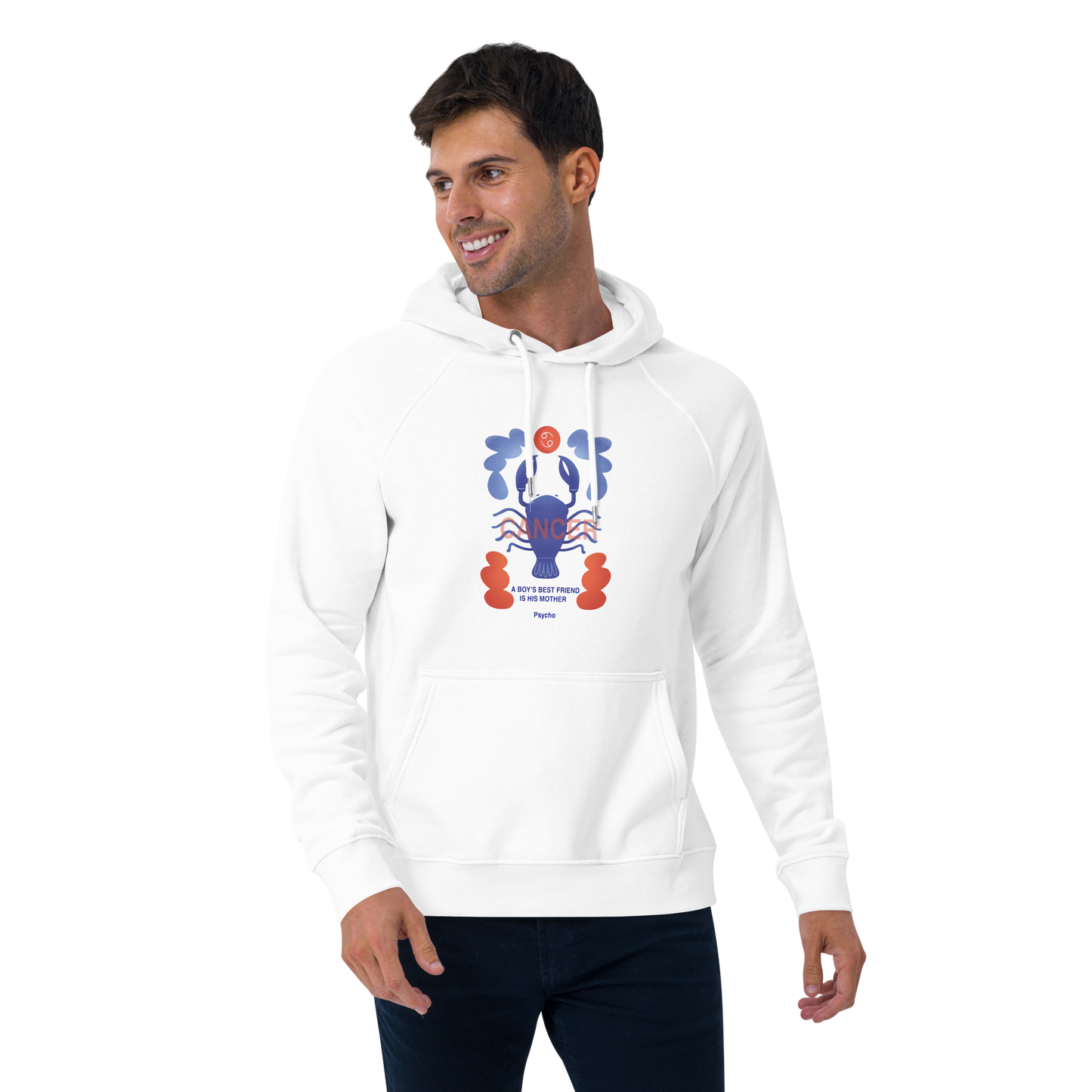 Cancer Unisex Eco Raglan Hoodie - Psycho Edition