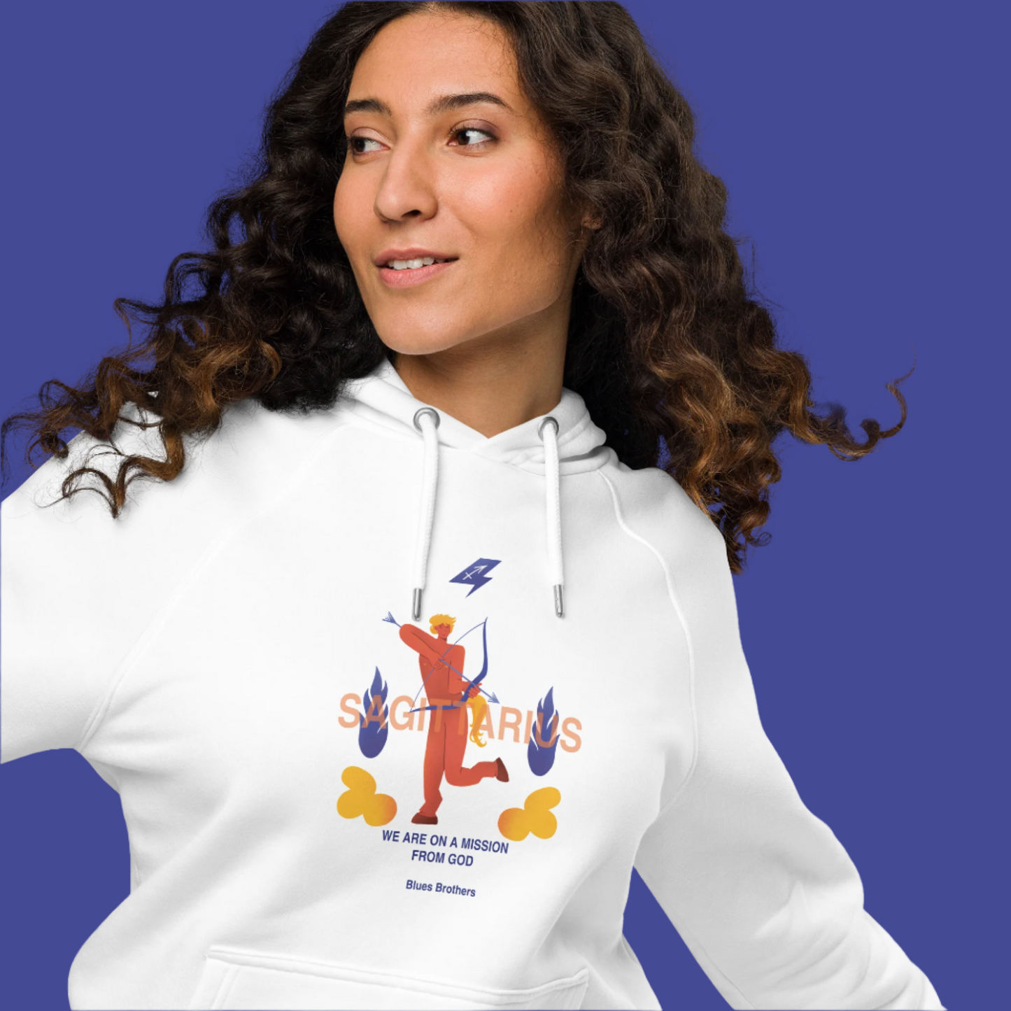 Sagittarius Unisex Eco Raglan Hoodie - The Blues Brothers Edition