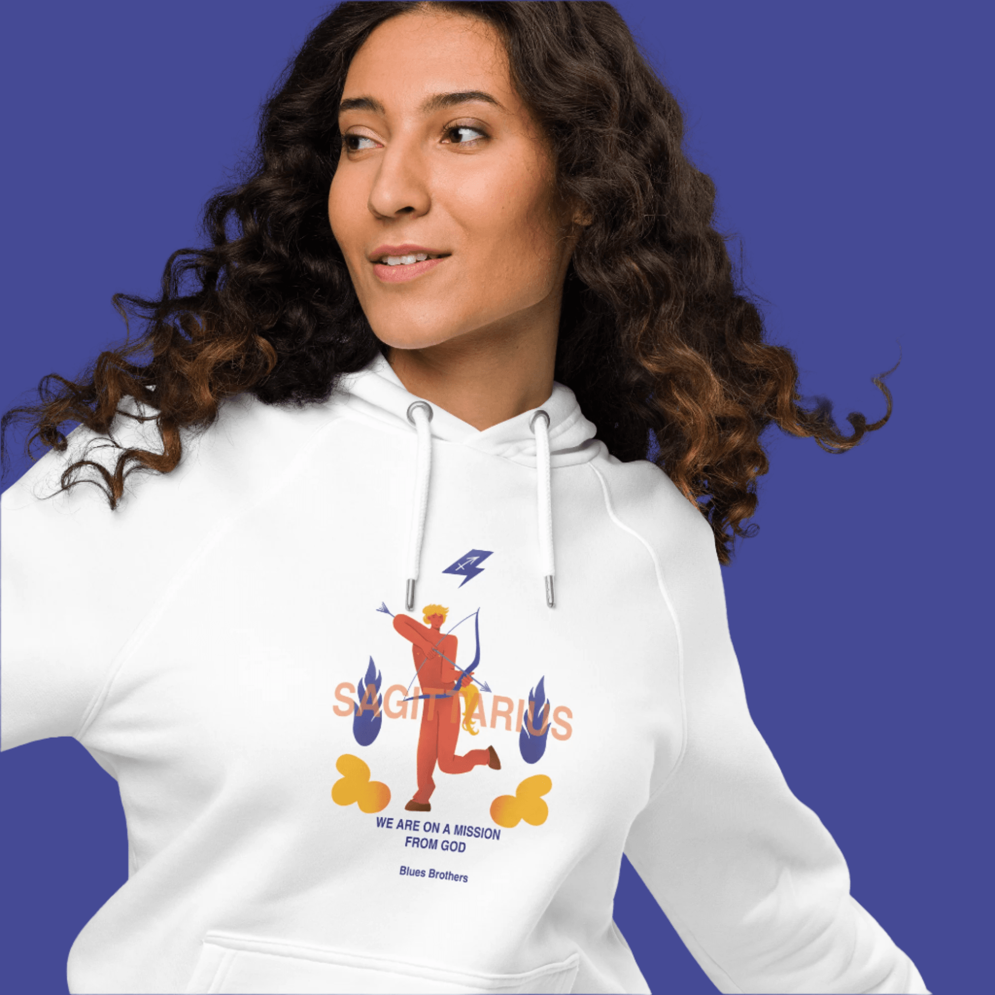Sagittarius Unisex Eco Raglan Hoodie - The Blues Brothers Edition - 