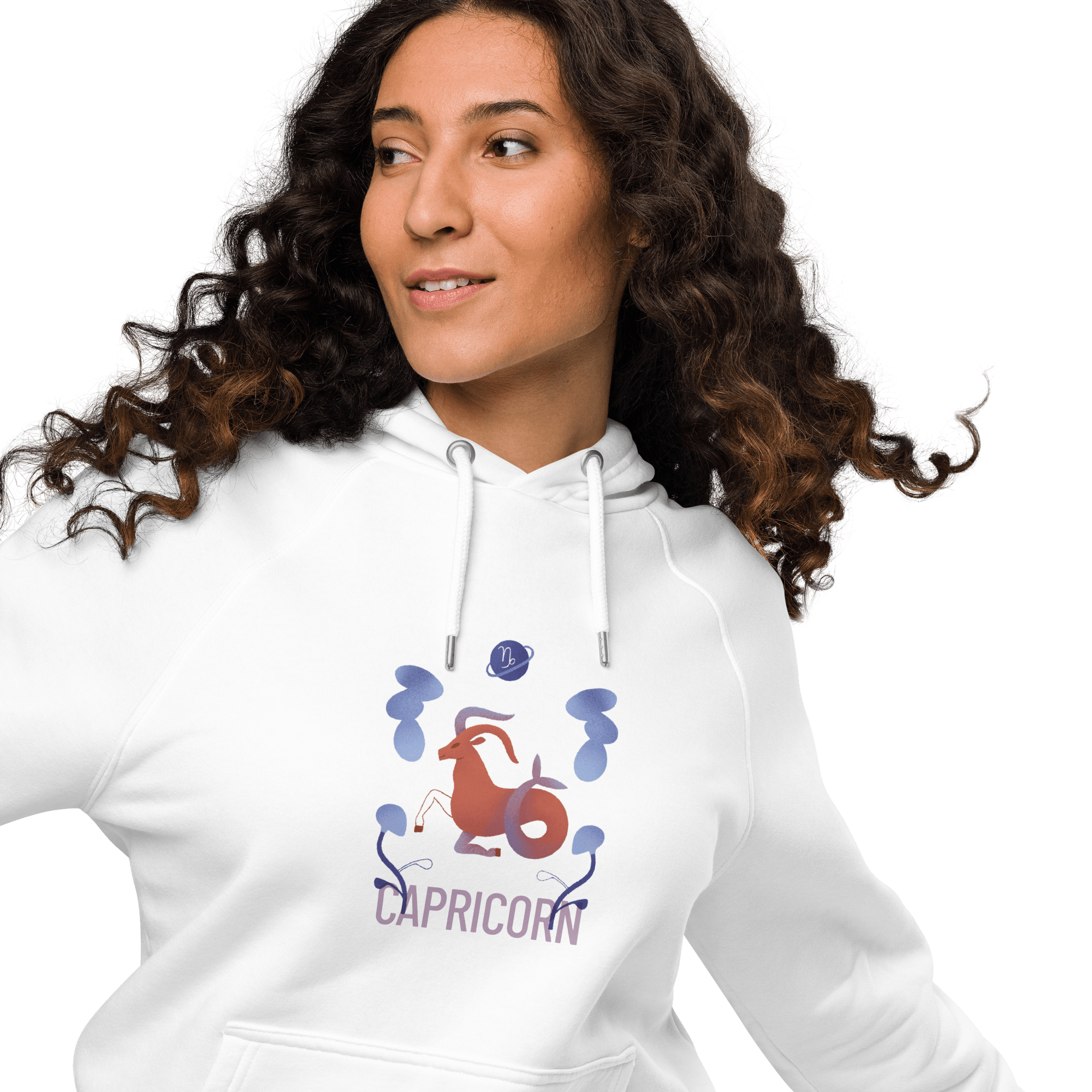 Capricorn Unisex Eco Raglan Hoodie - Raw Edition - 