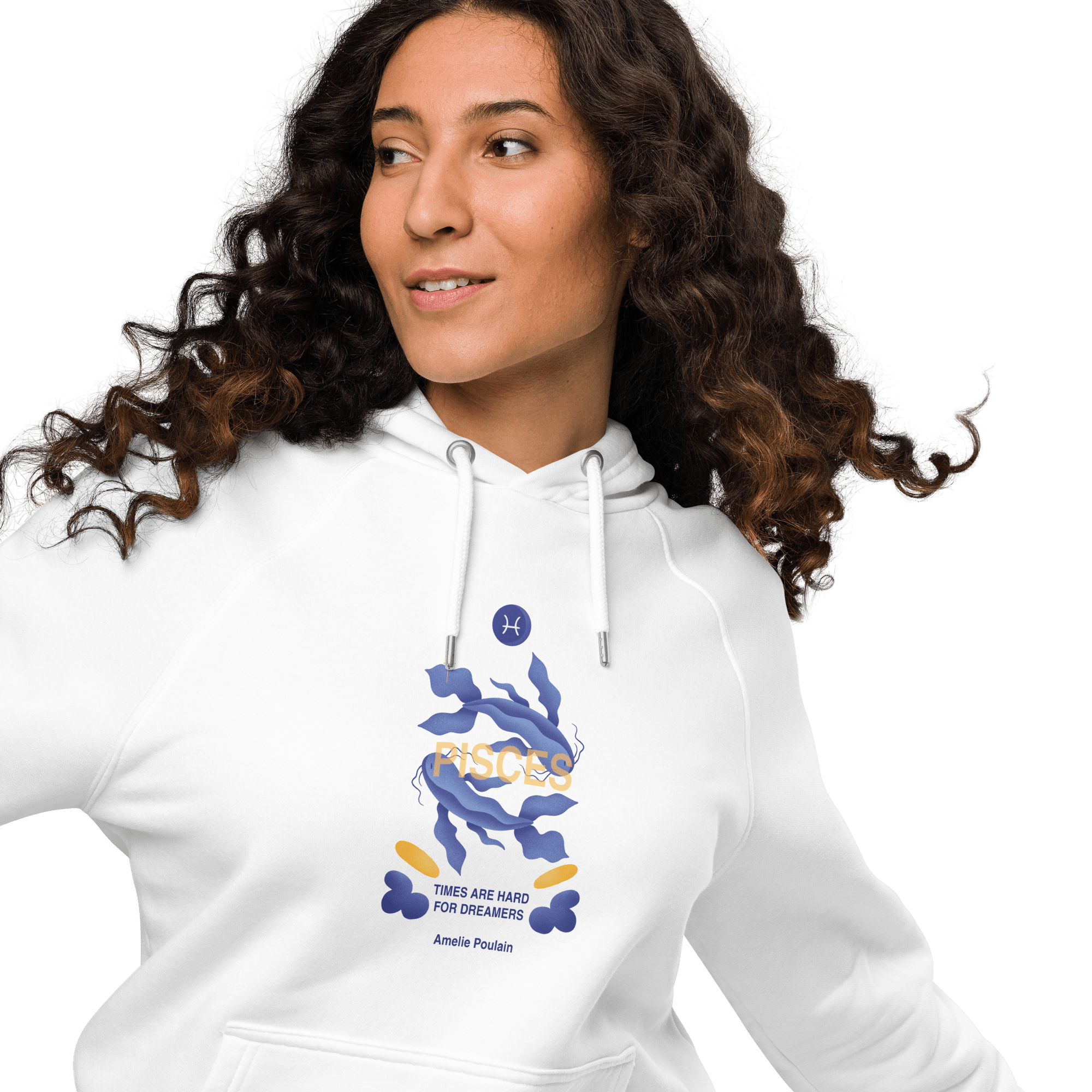 Pisces Unisex Eco Raglan Hoodie - Amelie Poulain Edition - 