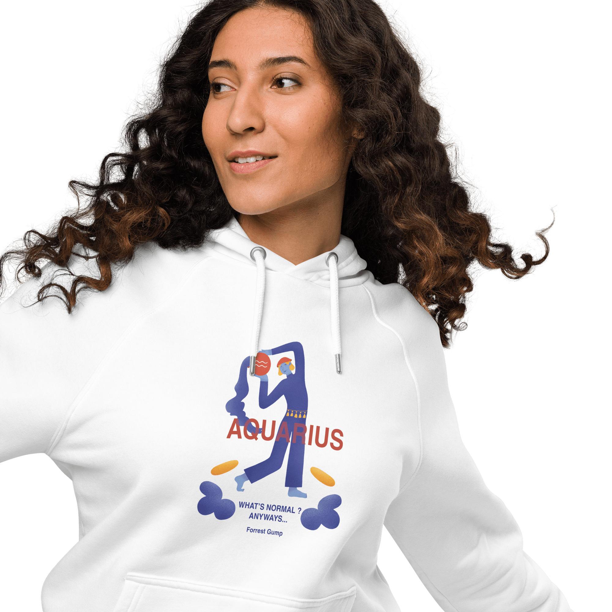 Aquarius Unisex Eco Raglan Hoodie - Forrest Gump Edition - 