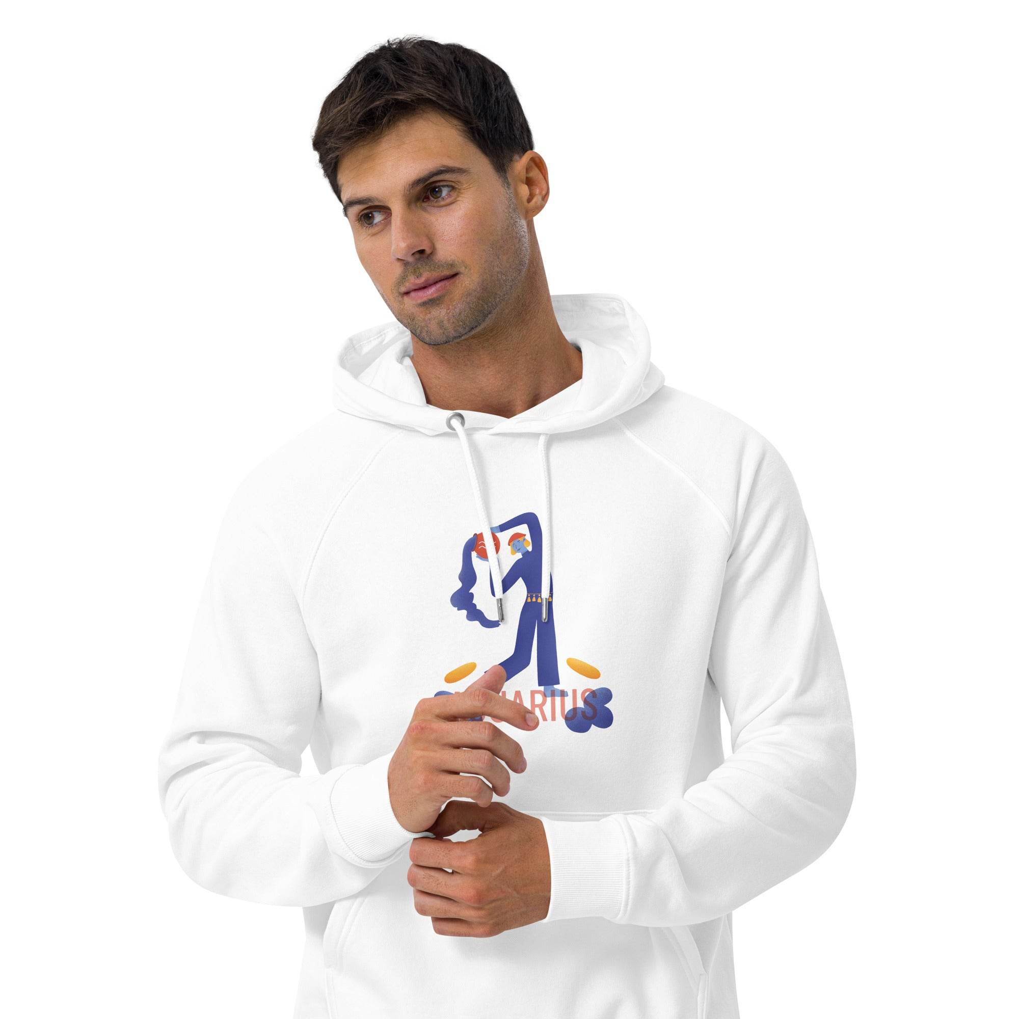 Aquarius Unisex Eco Raglan Hoodie - Raw Edition - 