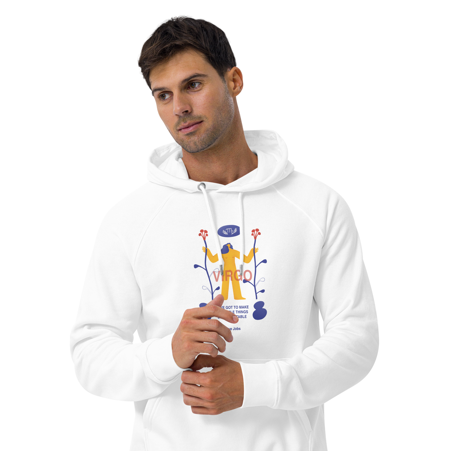 Virgo Unisex Eco Raglan Hoodie - Steve Jobs Edition