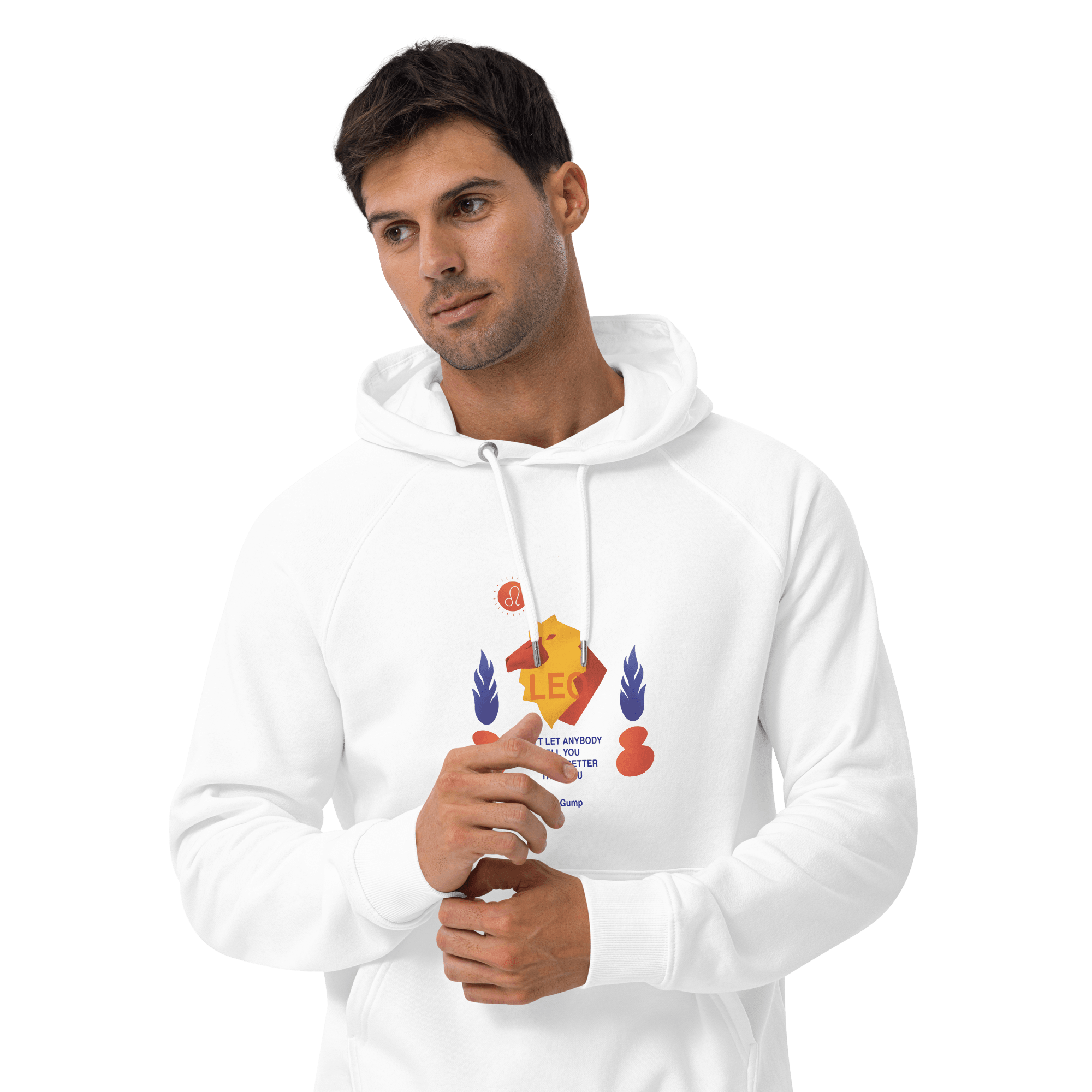 Leo Unisex Eco Raglan Hoodie - Forrest Gump Edition - 