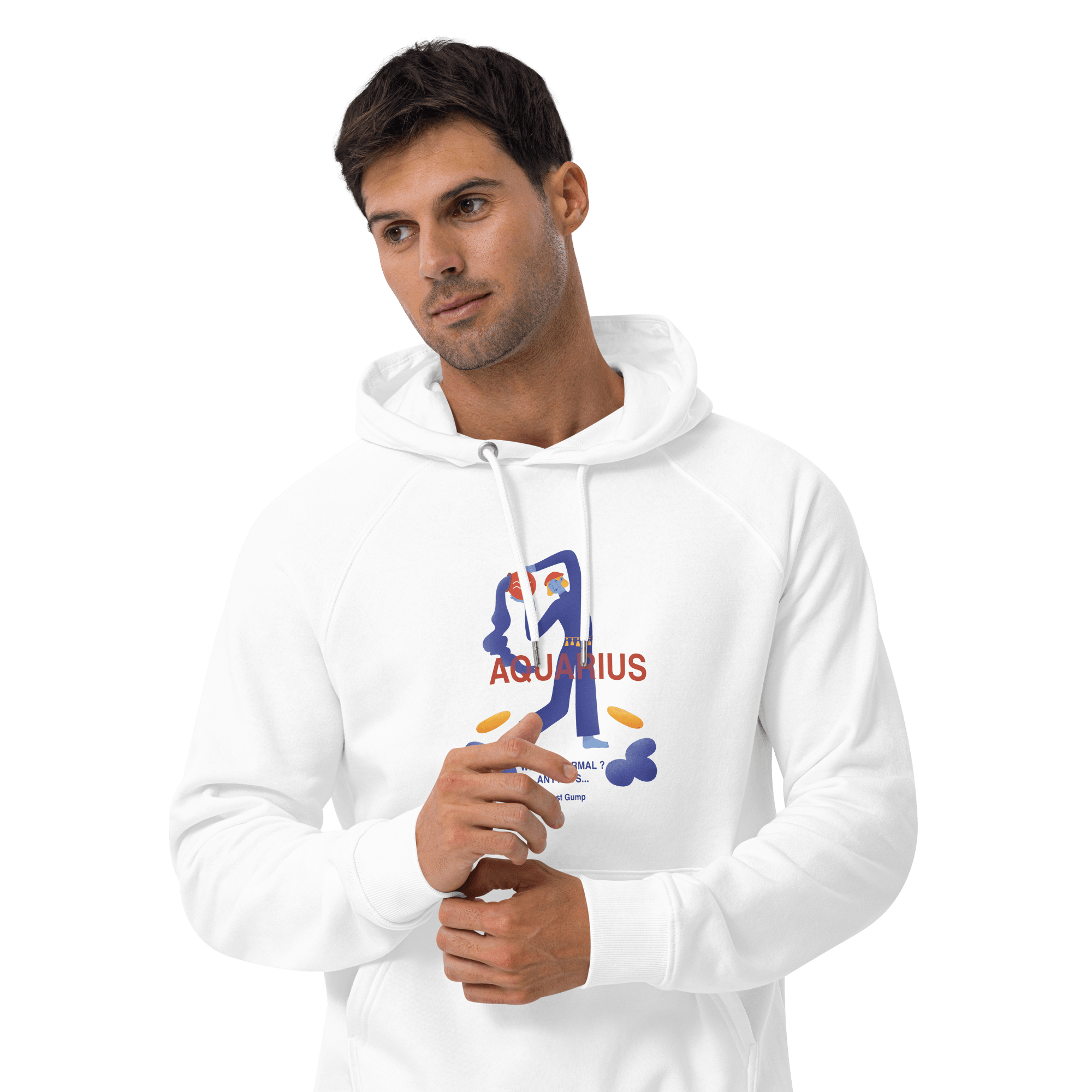Aquarius Unisex Eco Raglan Hoodie - Forrest Gump Edition - 