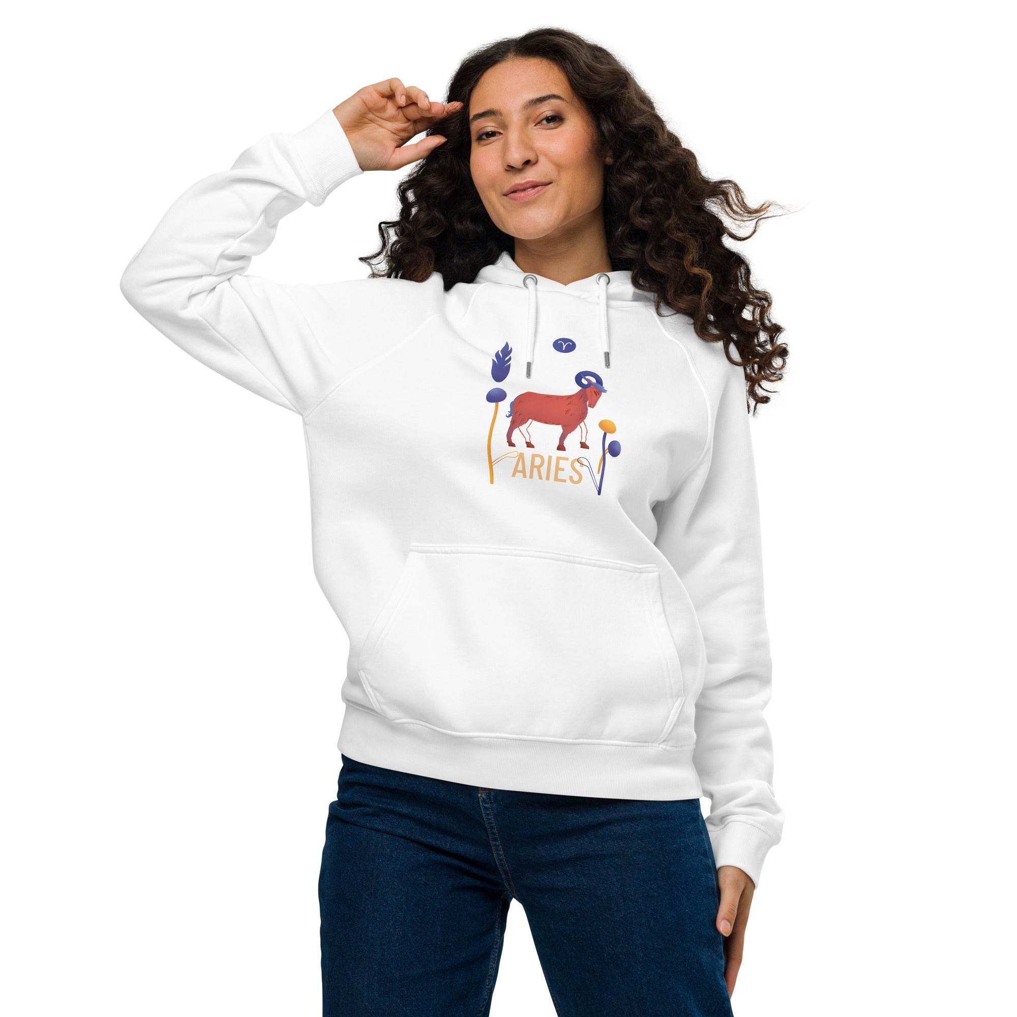 Aries Unisex Eco Raglan Hoodie Raw - 