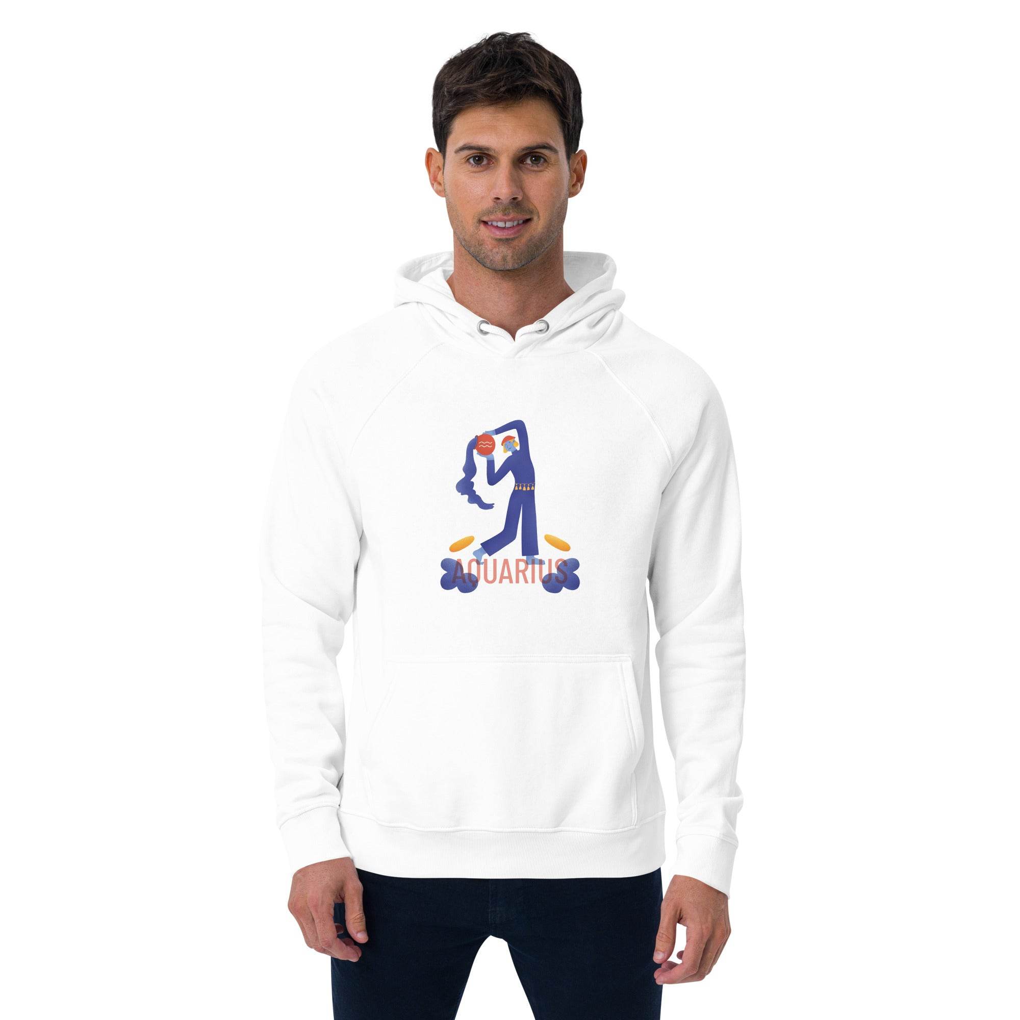Aquarius Unisex Eco Raglan Hoodie - Raw Edition - 