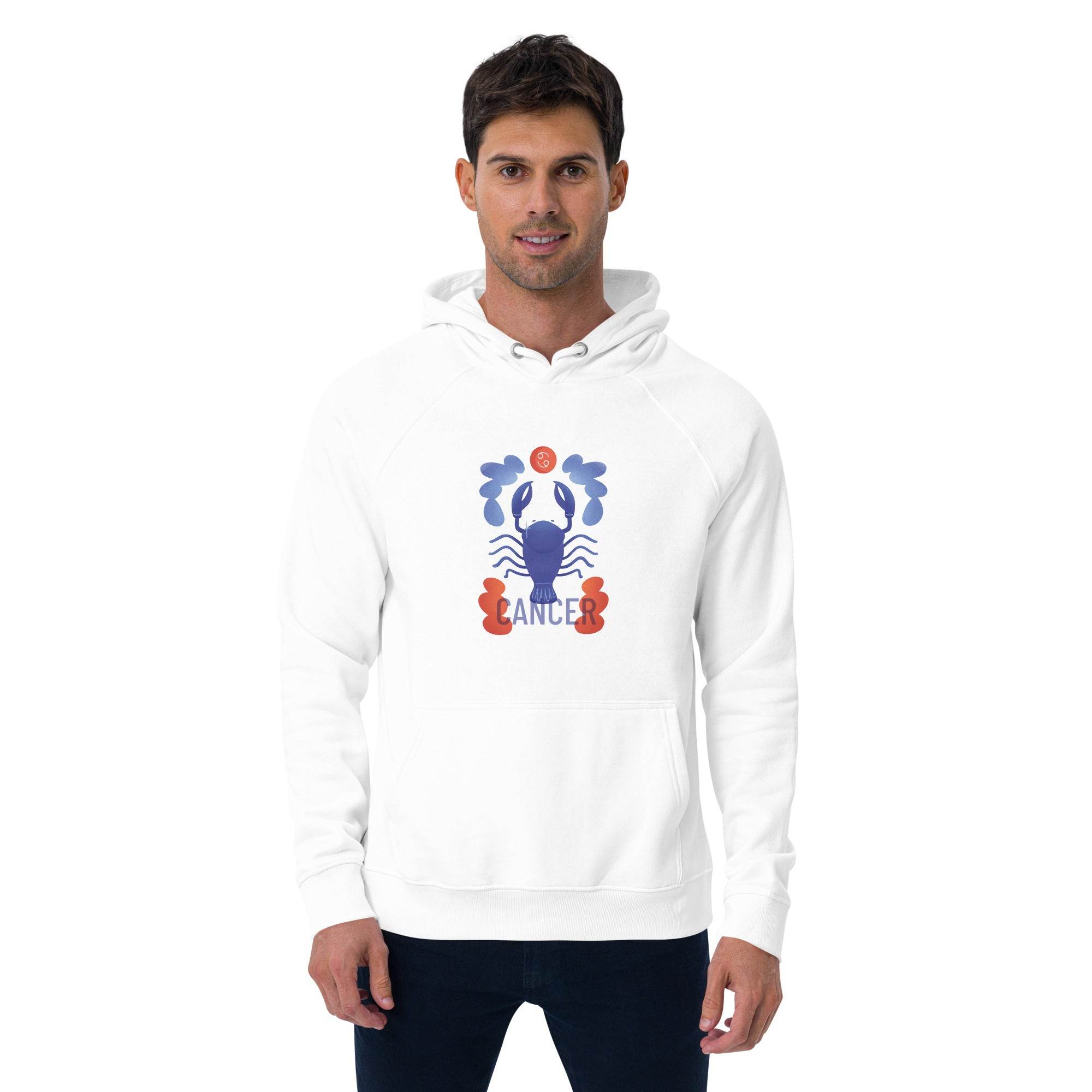 Cancer Unisex Eco Raglan Hoodie - Raw Edition - 