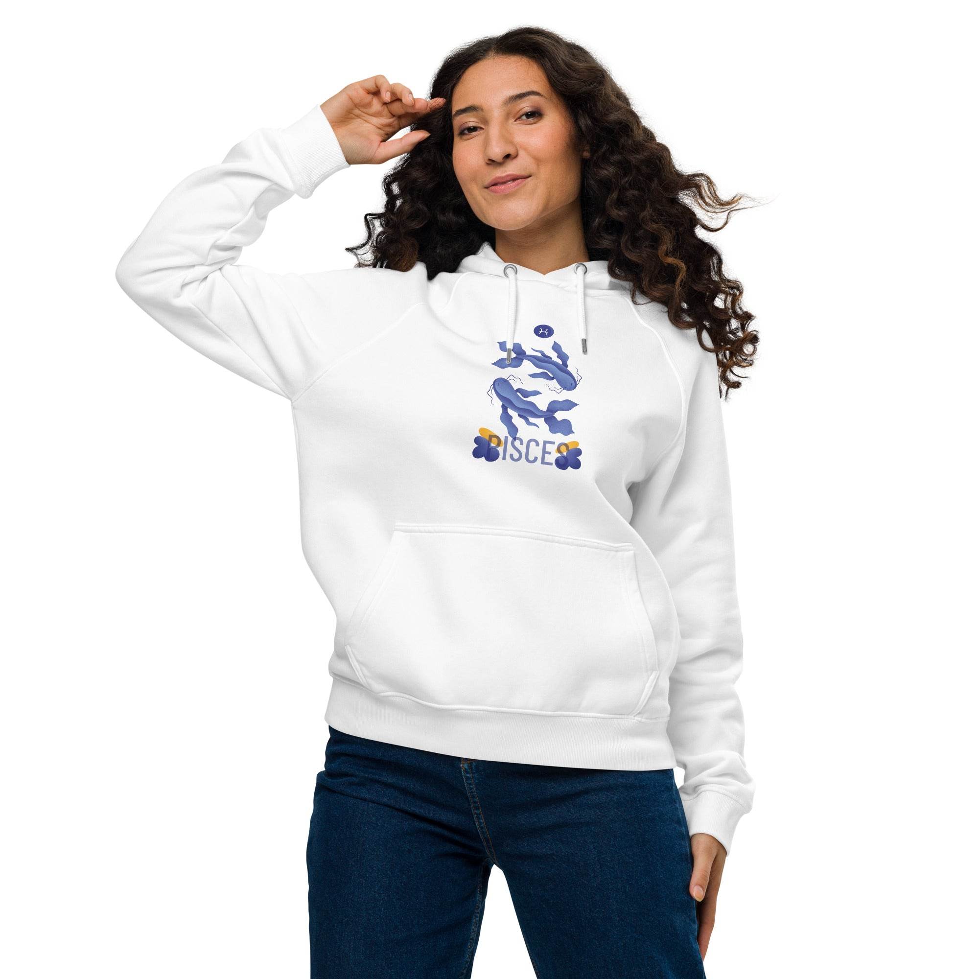 Pisces Unisex Eco Raglan Hoodie - Raw Edition - 