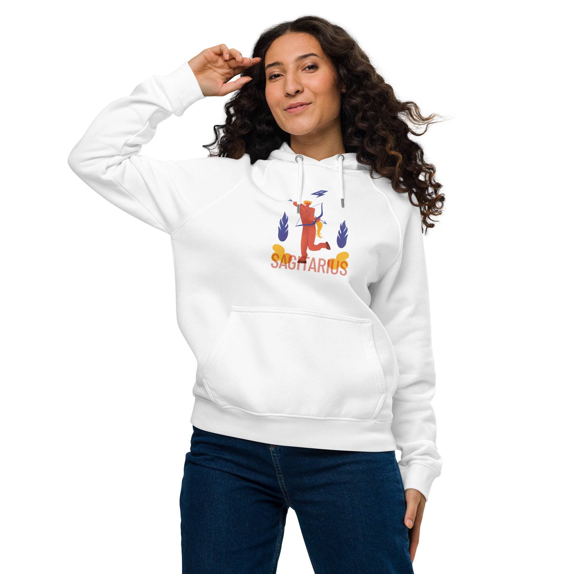 Sagittarius Unisex Eco Raglan Hoodie - Raw Edition - 