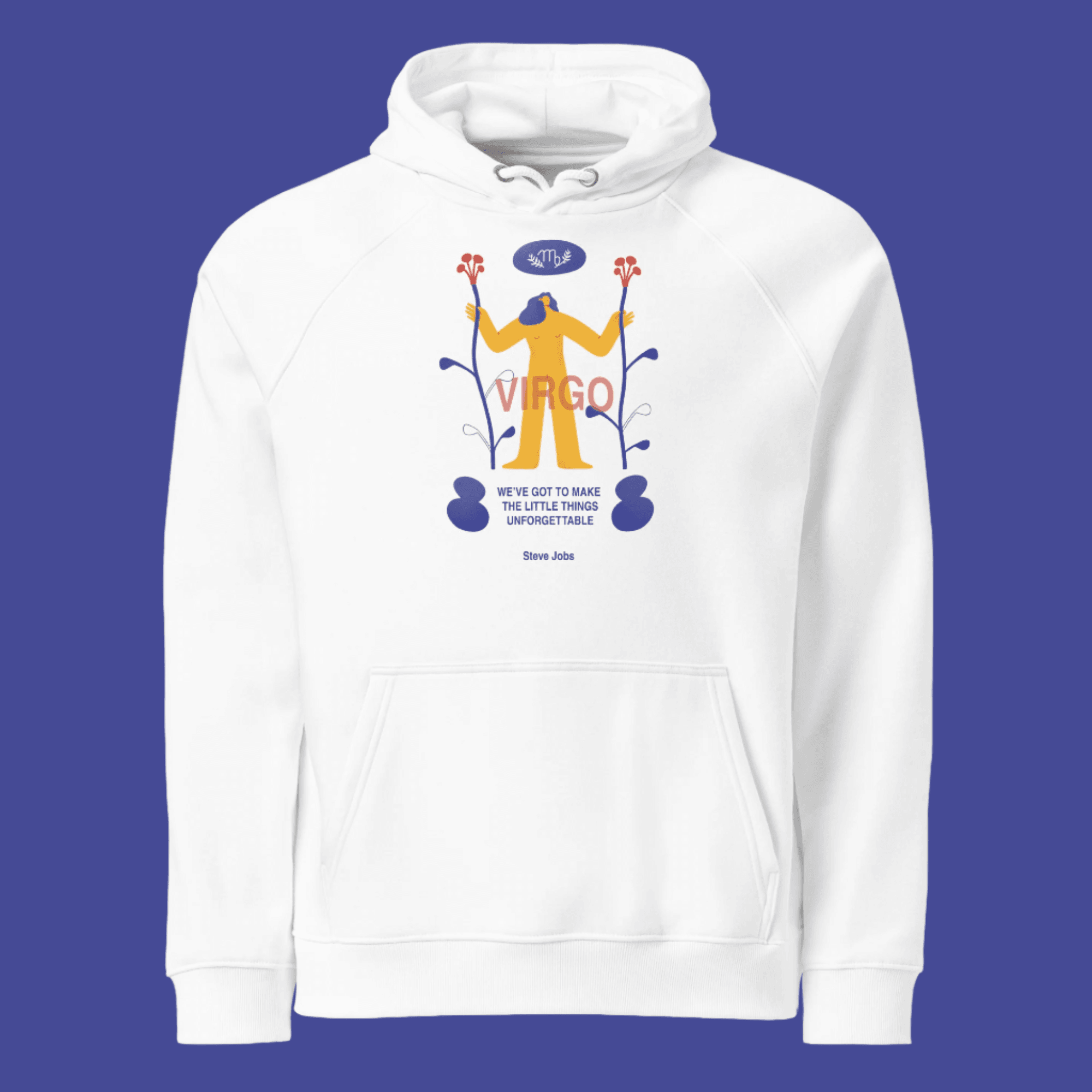 Virgo Unisex Eco Raglan Hoodie - Steve Jobs Edition - 