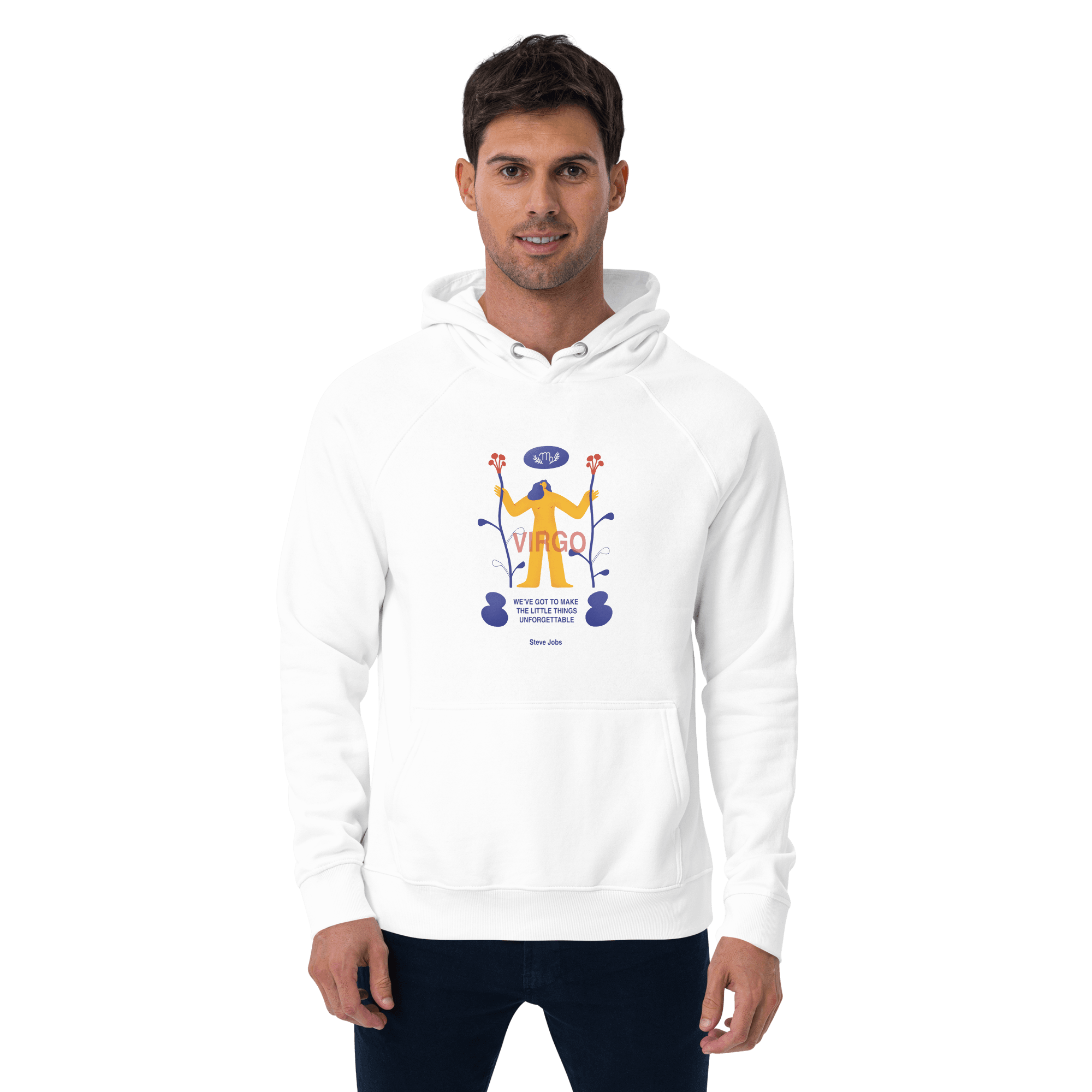 Virgo Unisex Eco Raglan Hoodie - Steve Jobs Edition - 